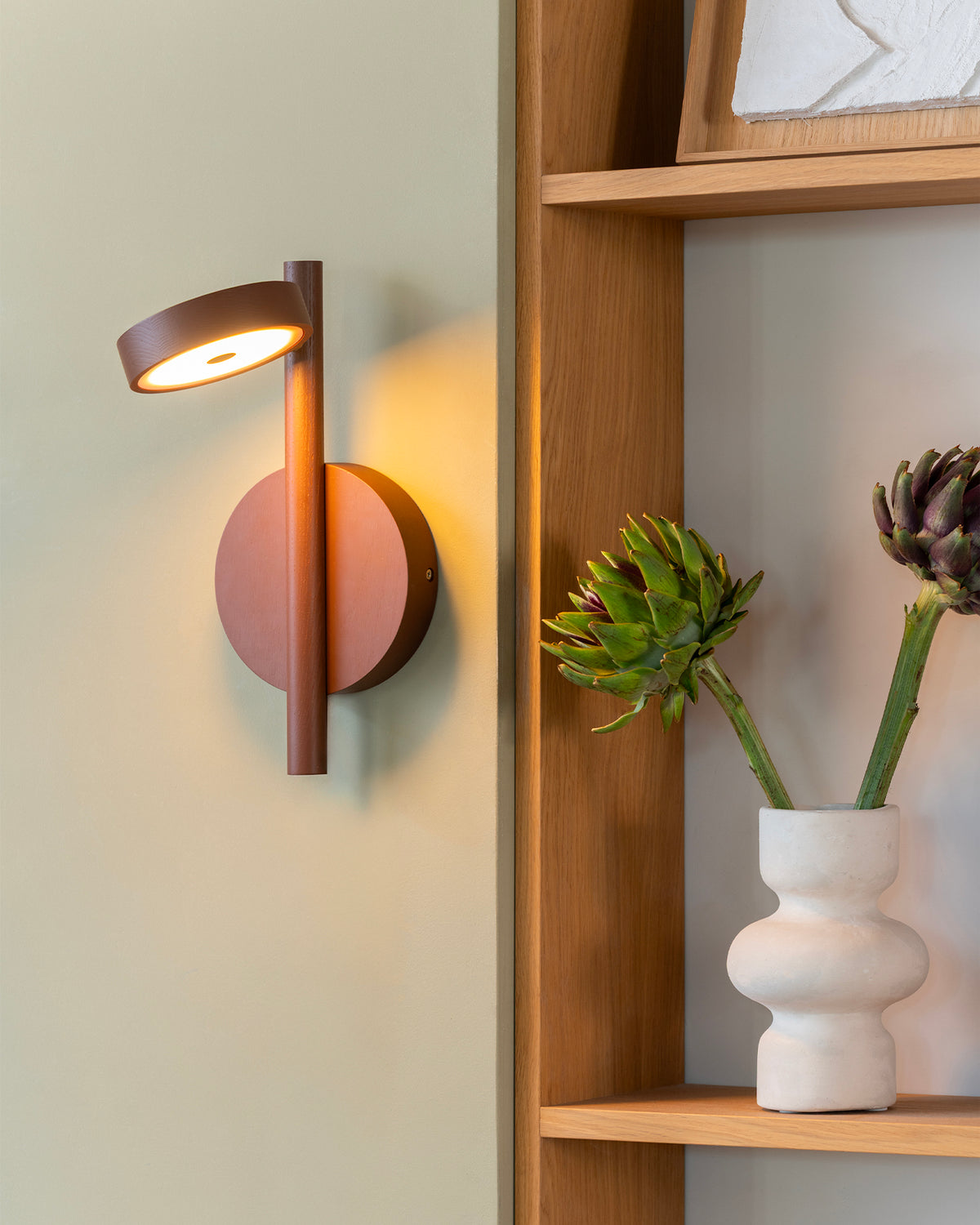Lampada da parete in legno di frassino Okinawa