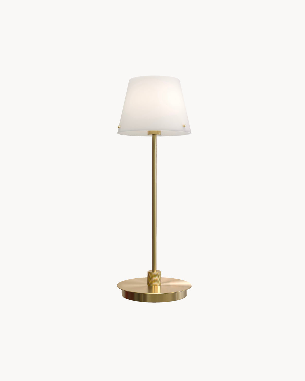 Lampada da tavolo in metallo e vetro opalino Gil