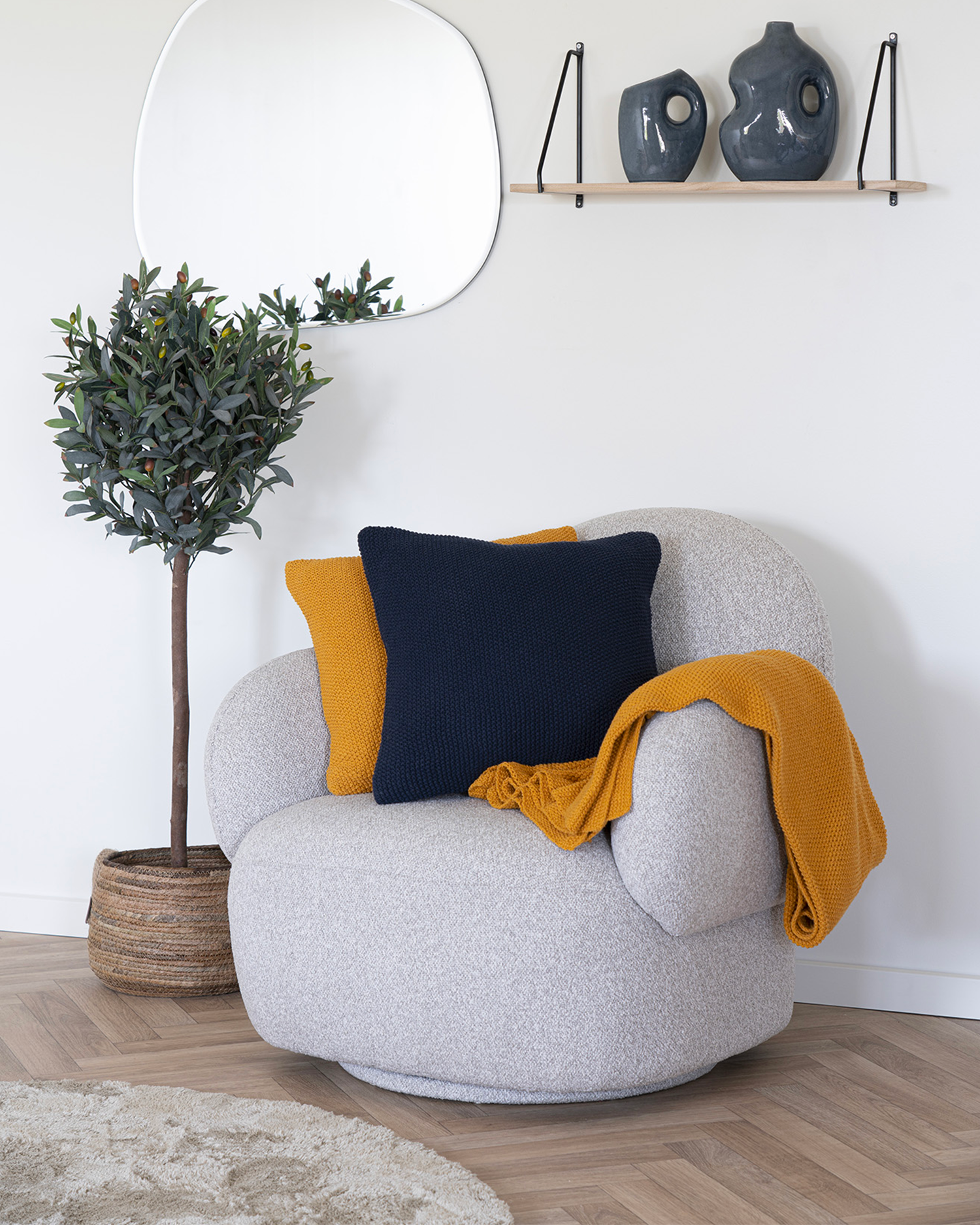 Plaid in cotone riciclato Santos