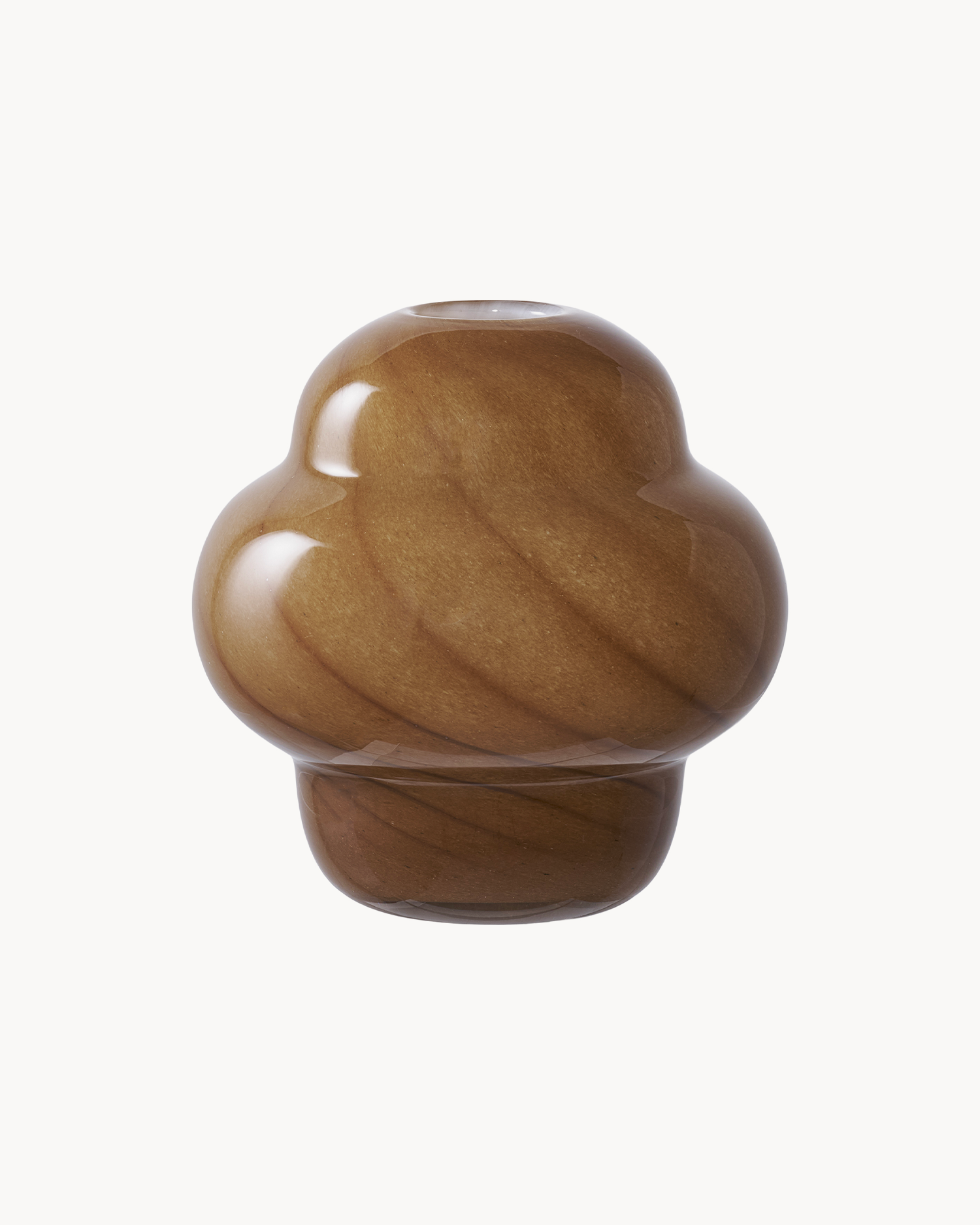 Vaso in vetro marrone