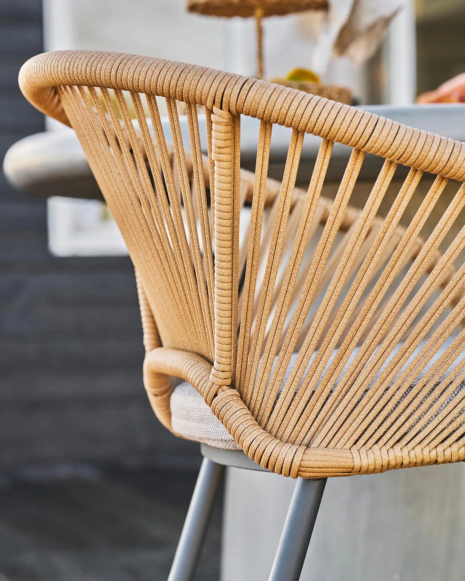 Set 2 sedie da esterno con cuscino Novella