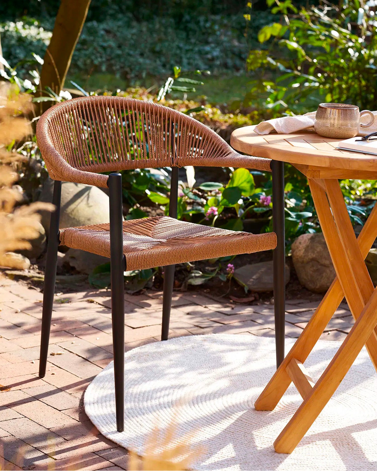 Set 2 sedie da esterno in rattan Canari