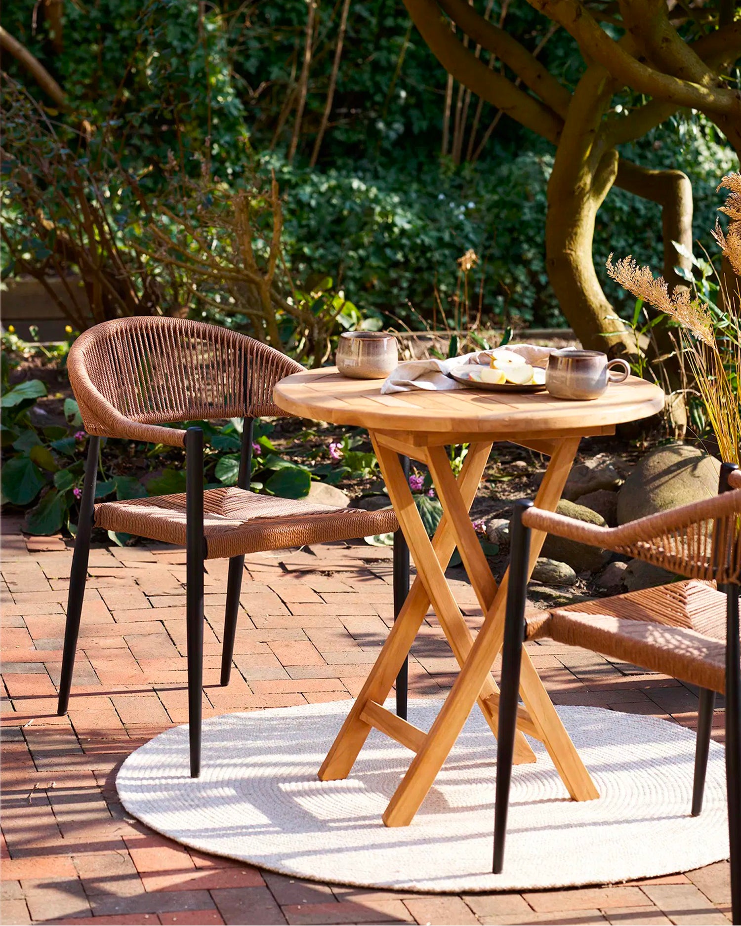 Set 2 sedie da esterno in rattan Canari