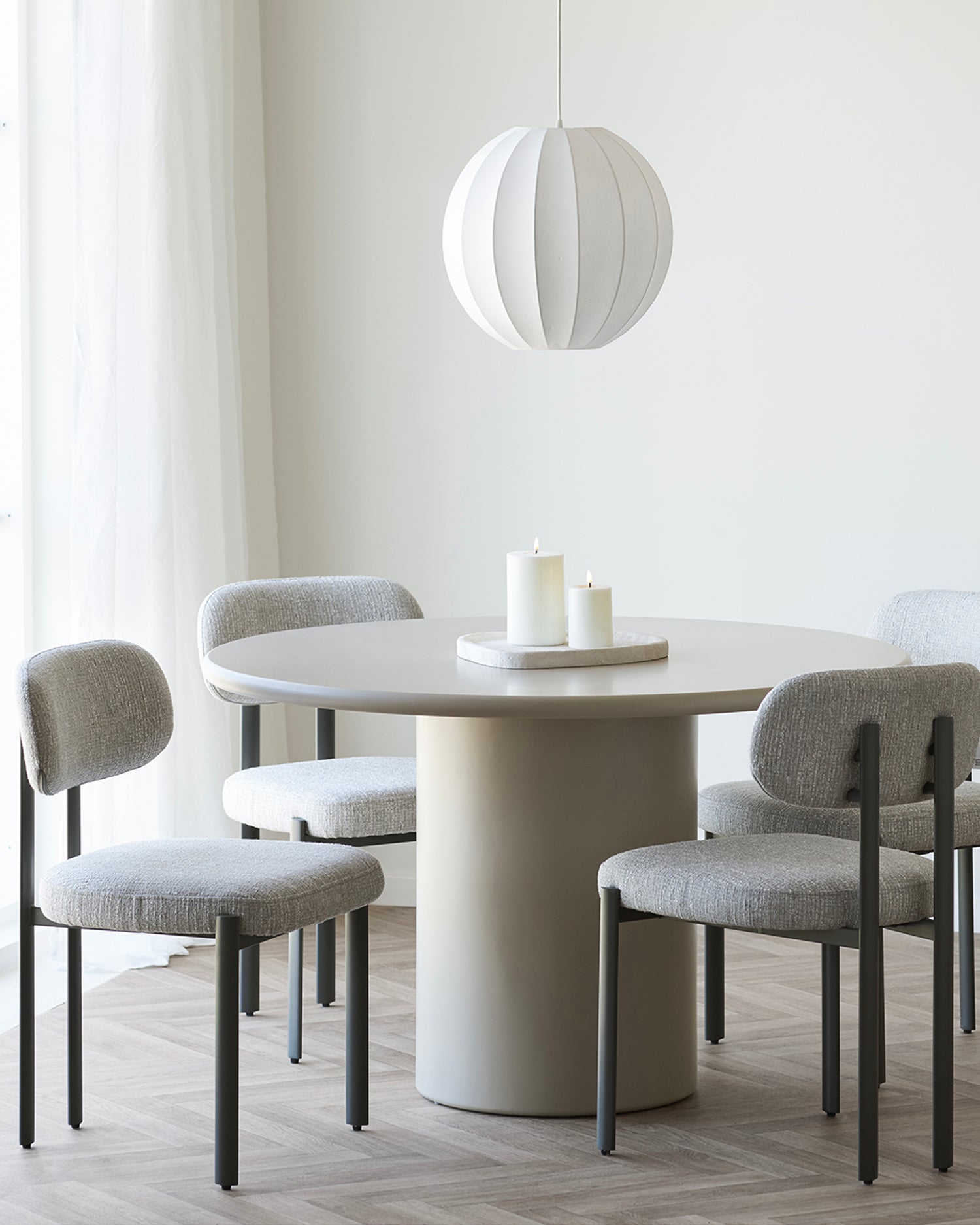 Set 2 sedie da pranzo in tessuto Royan