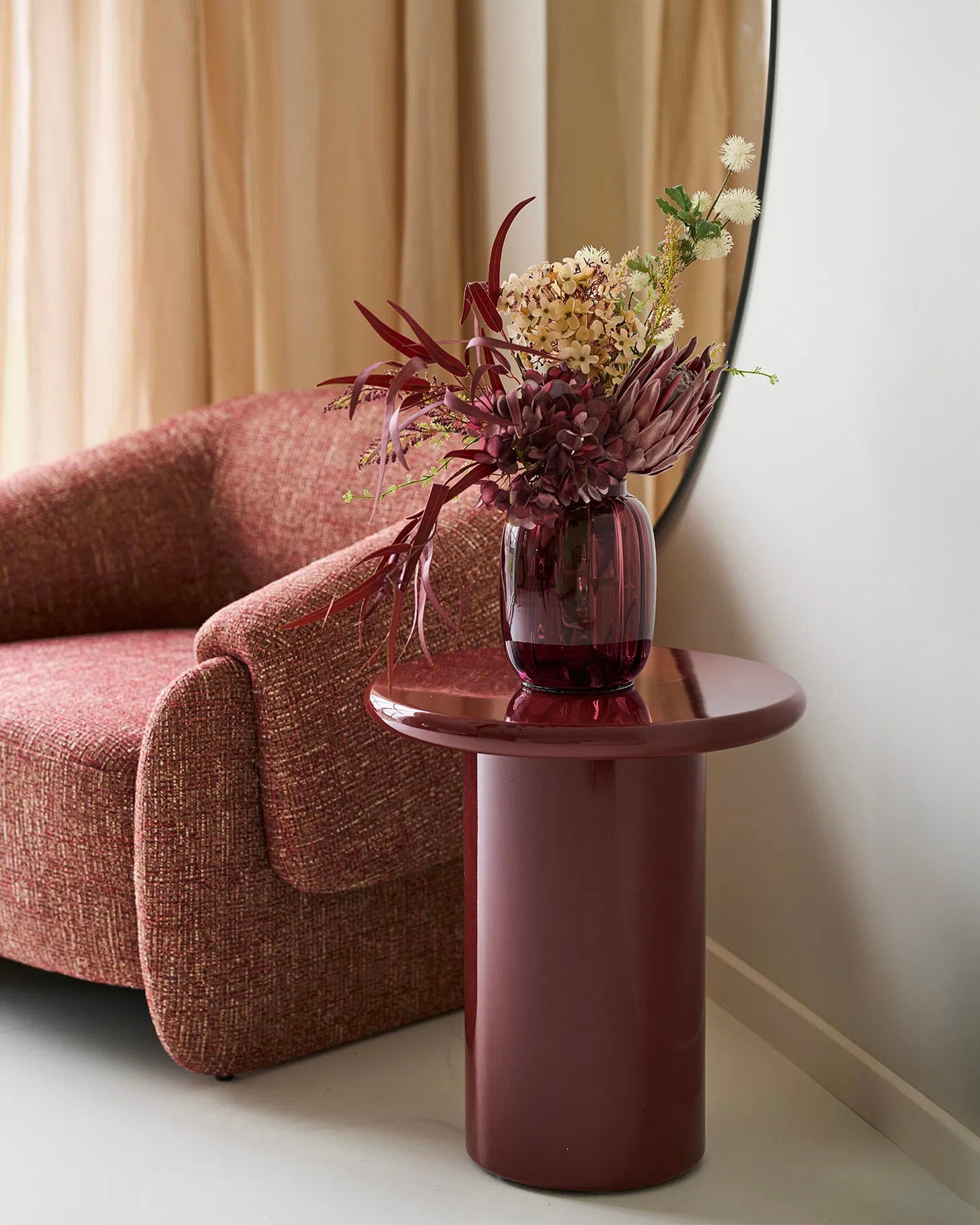 Tavolino laterale con finitura lucida Otago