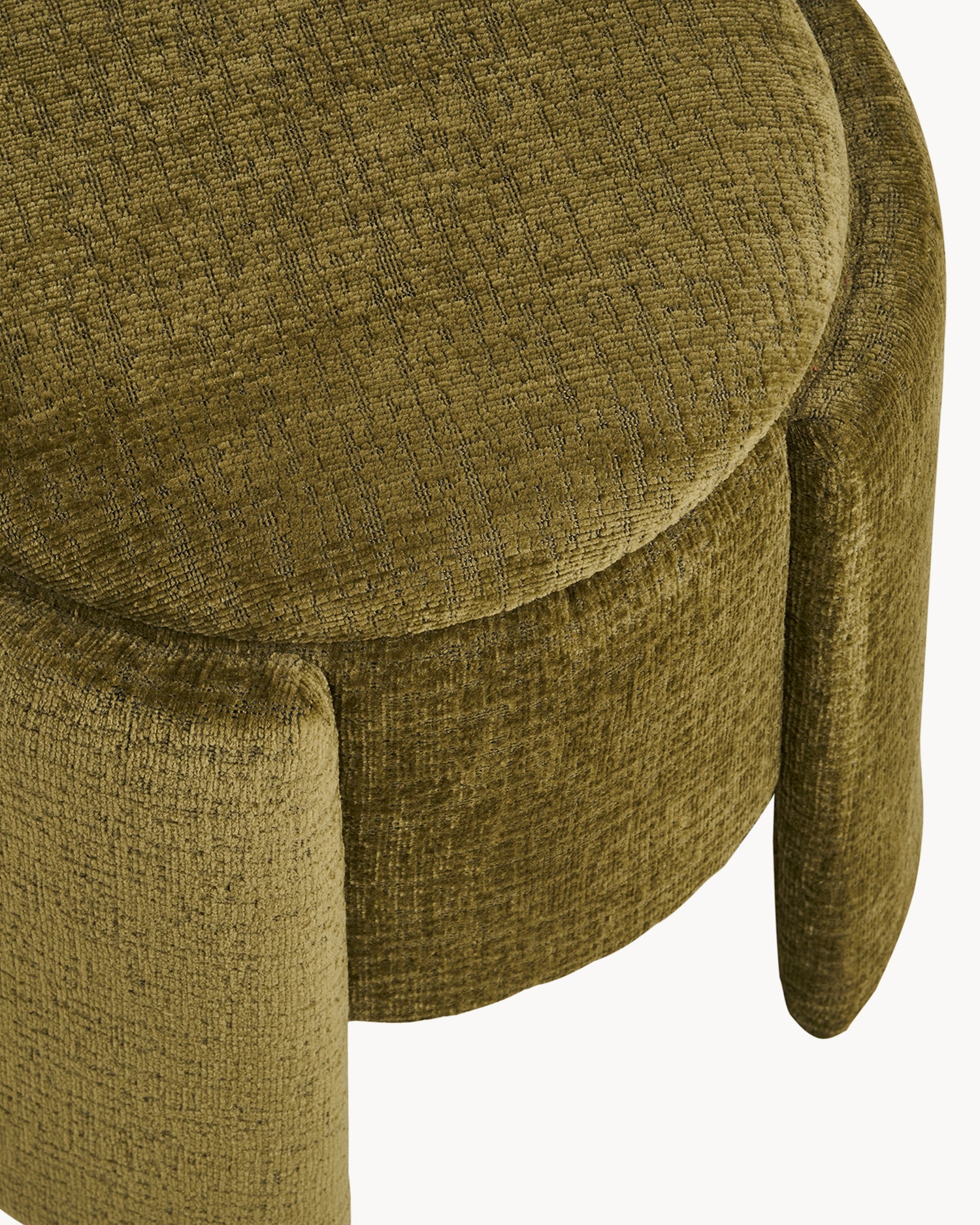 Pouf imbottito in ciniglia con contenitore Walsdorf