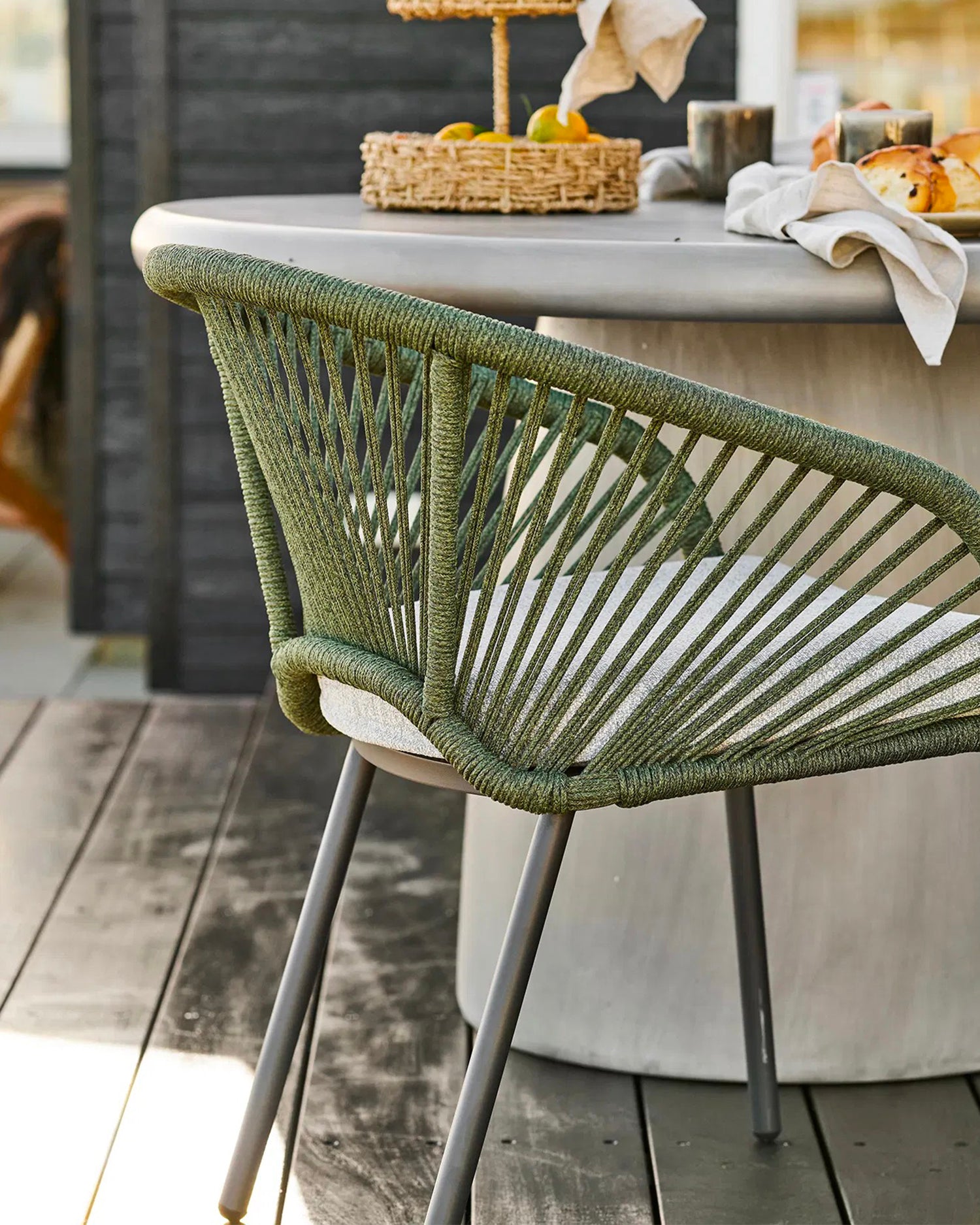 Set 2 sedie da esterno con cuscino Novella