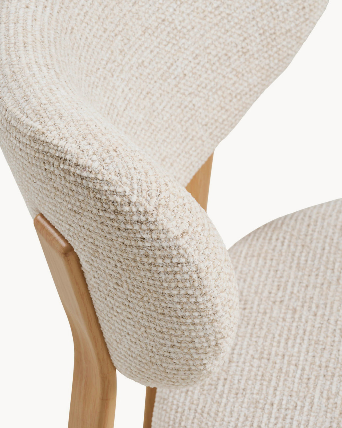 Set 2 sedie da pranzo imbottite con gambe effetto legno Savina