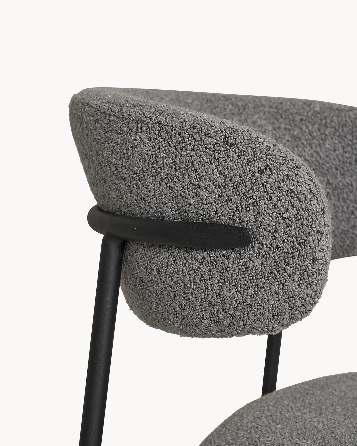 Set 2 sedie da pranzo in bouclè Mira