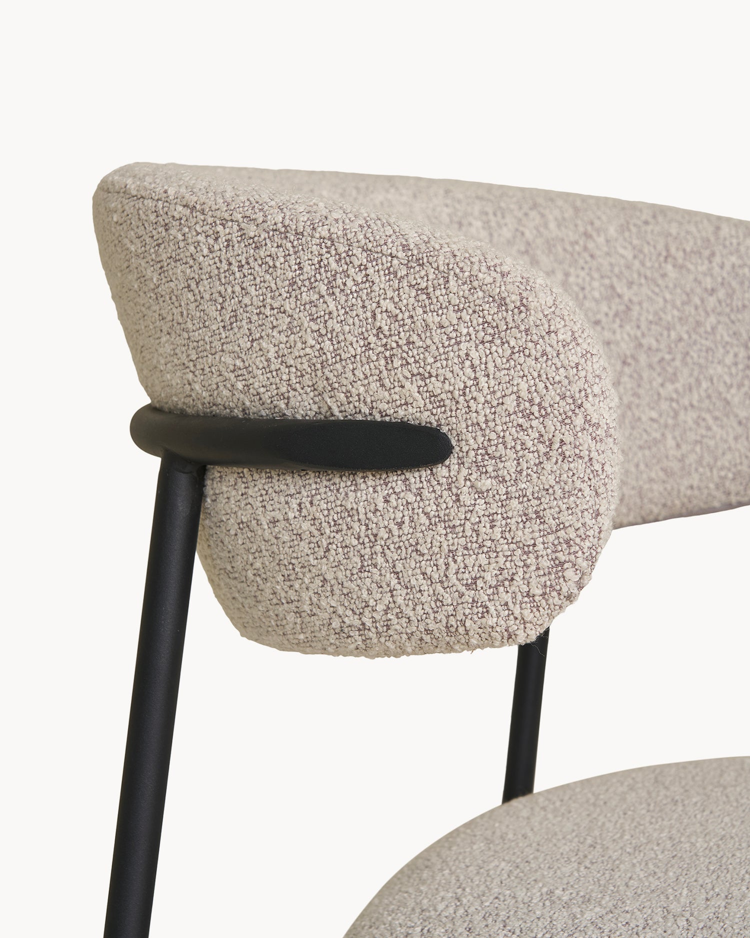 Set 2 sedie da pranzo in bouclè Mira