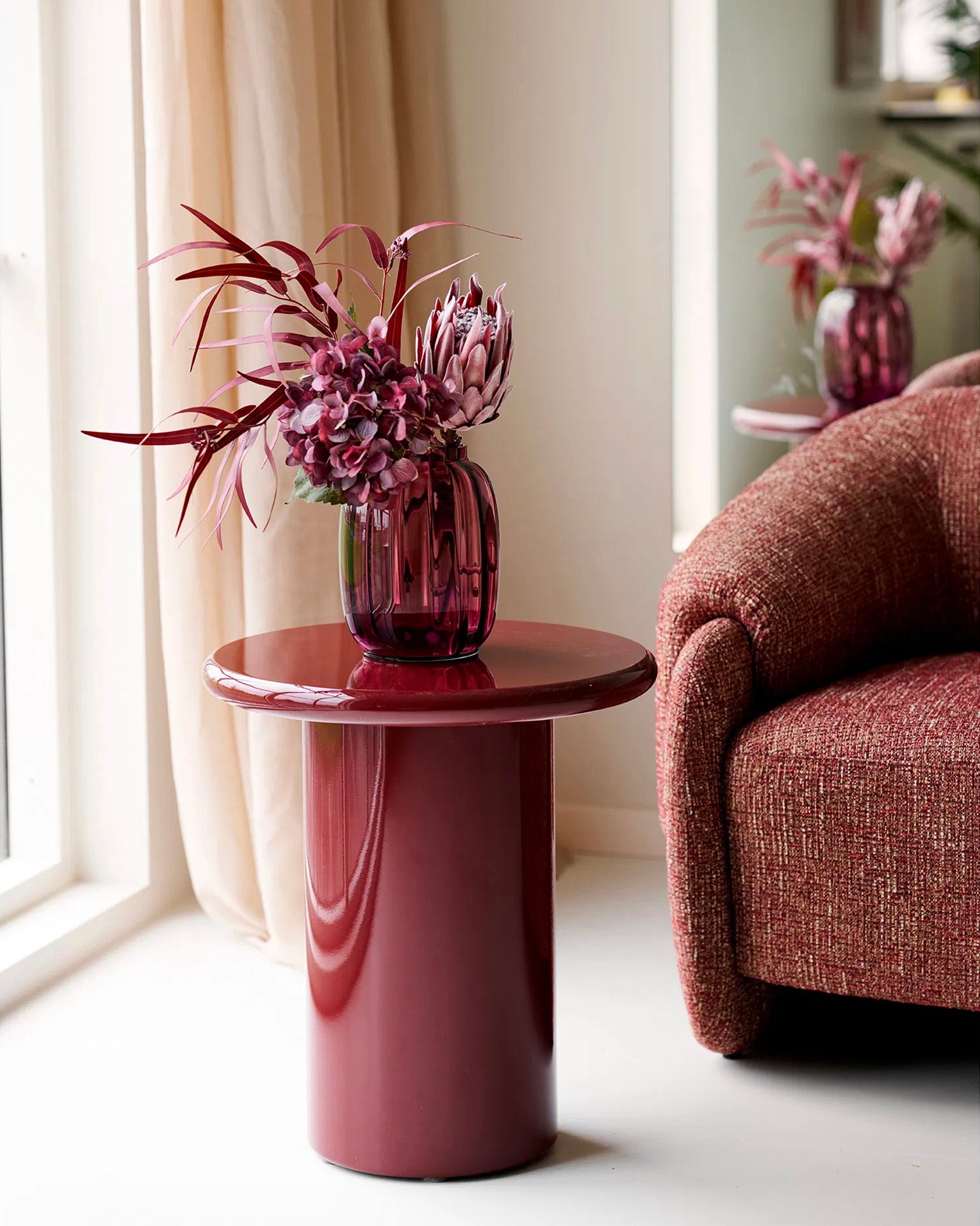 Tavolino laterale con finitura lucida Otago