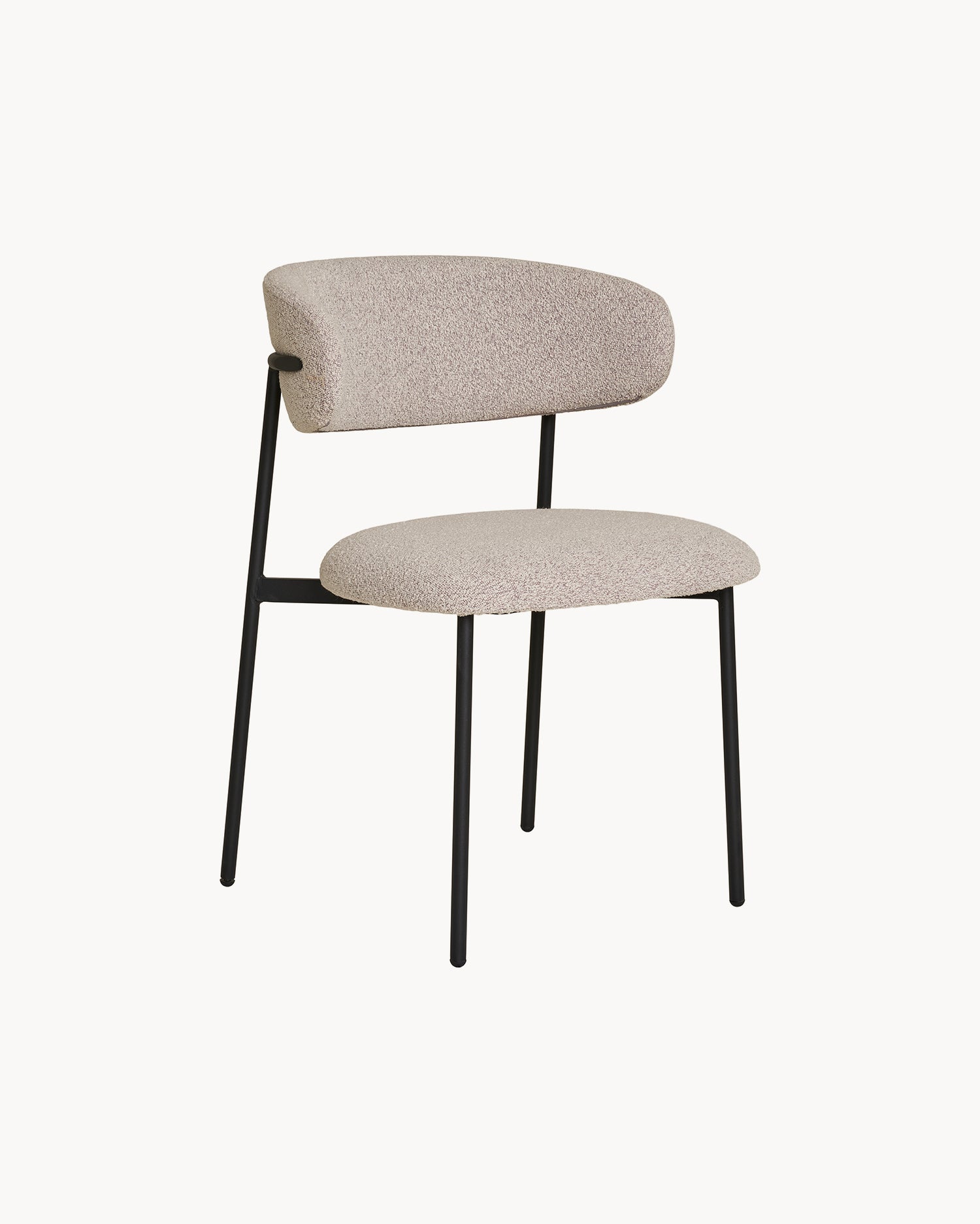 Set 2 sedie da pranzo in bouclè Mira