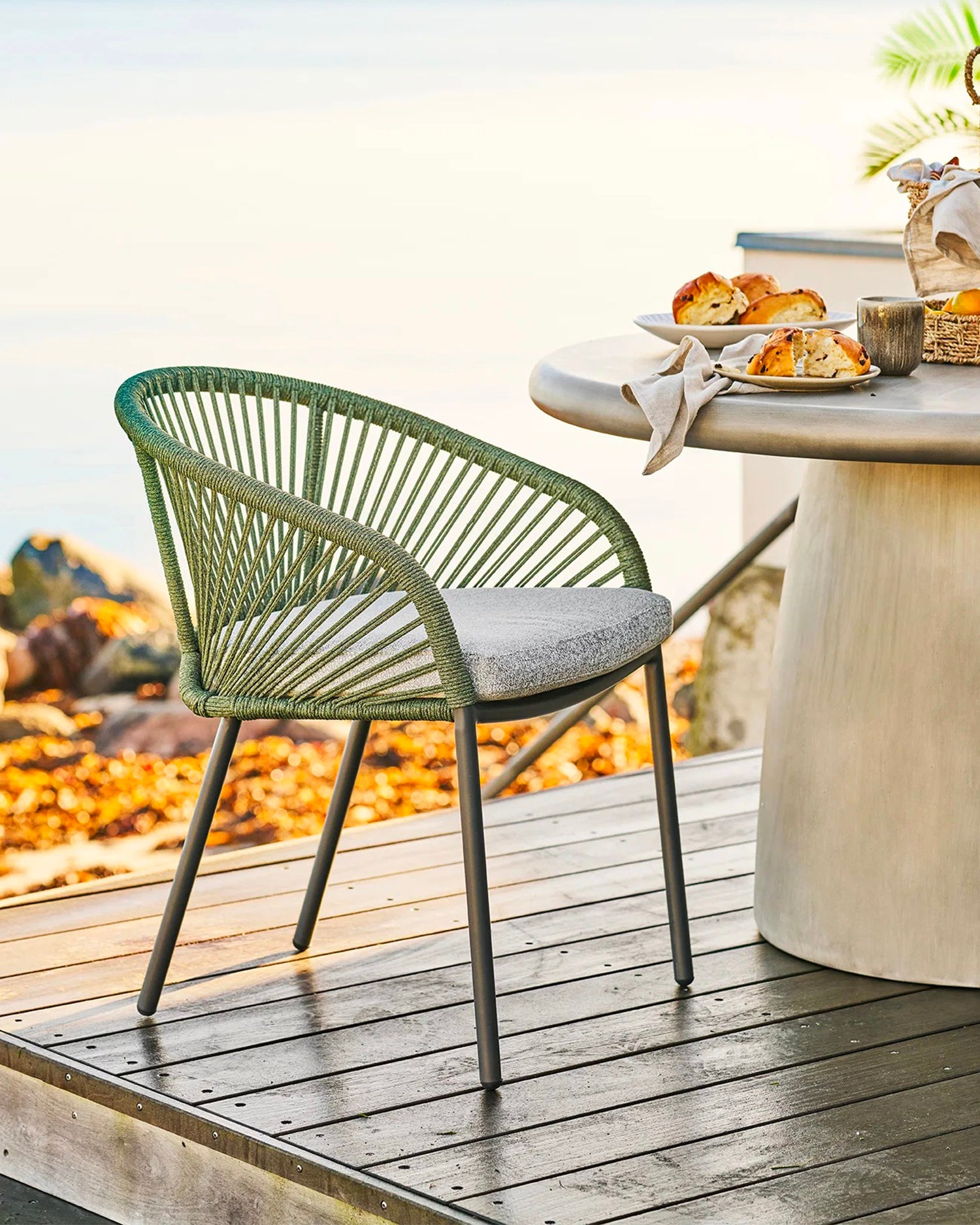 Set 2 sedie da esterno con cuscino Novella