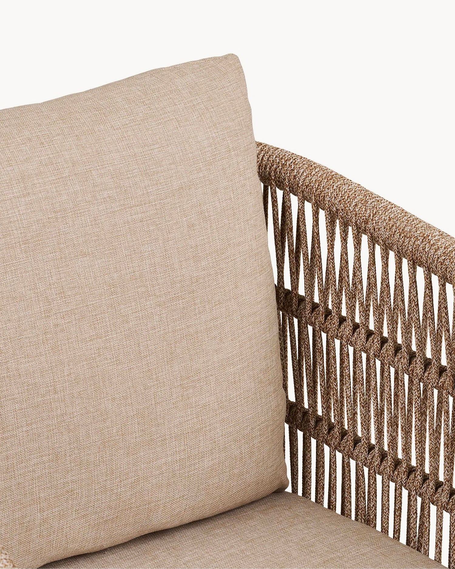 Sedia da esterno in acacia e corda intrecciata Colette