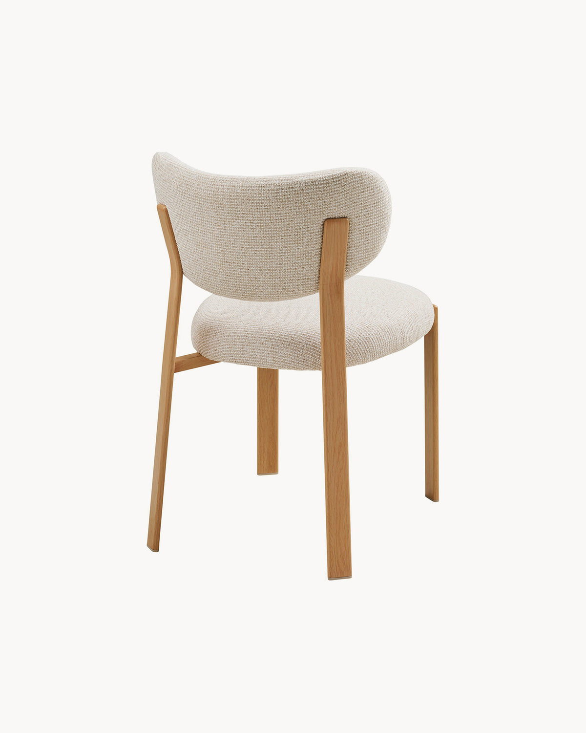 Set 2 sedie da pranzo imbottite con gambe effetto legno Savina