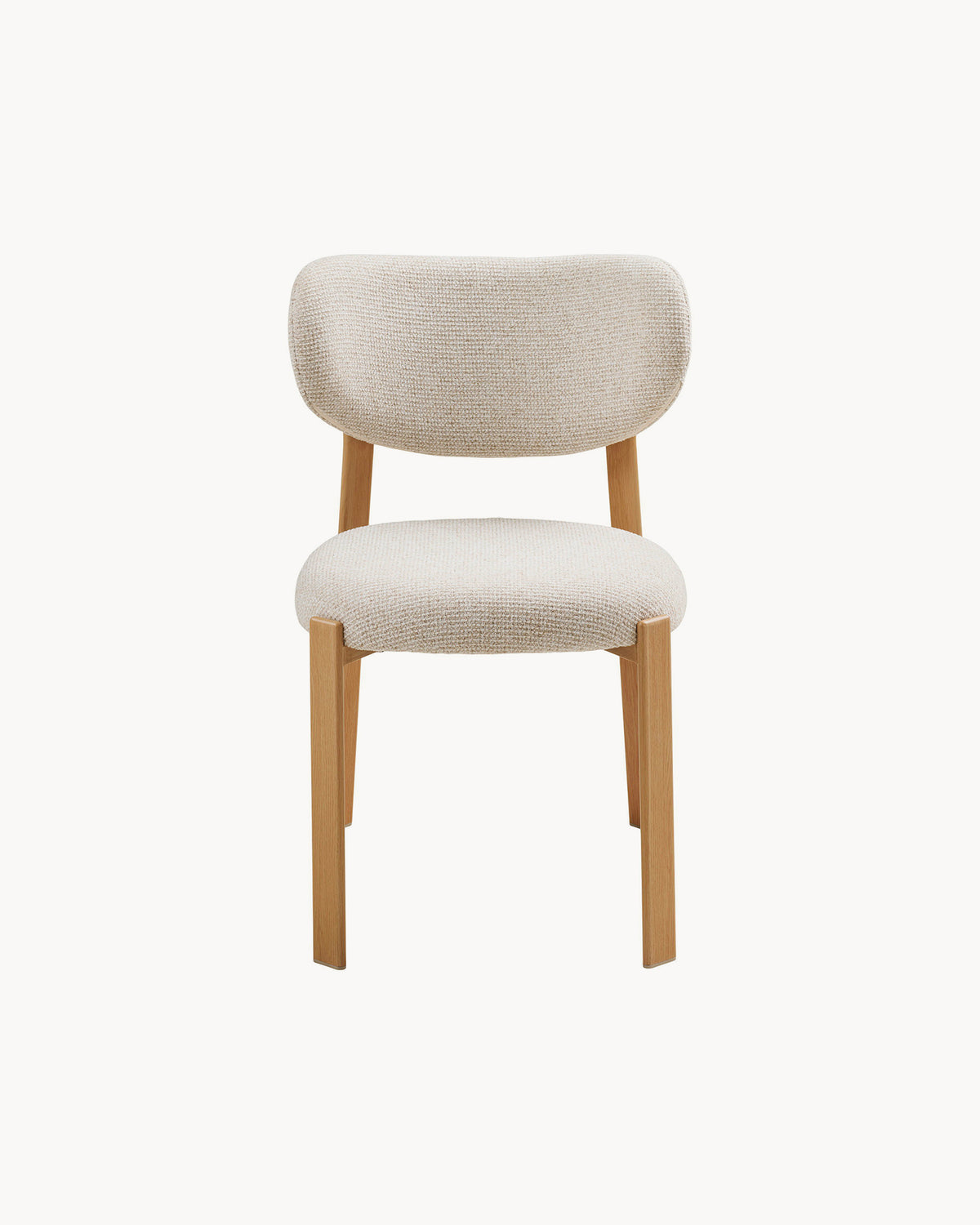 Set 2 sedie da pranzo imbottite con gambe effetto legno Savina