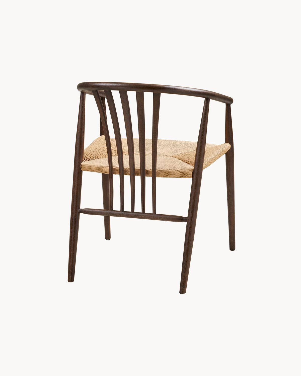 Set 2 sedie da pranzo in rovere con seduta intrecciata Agustin