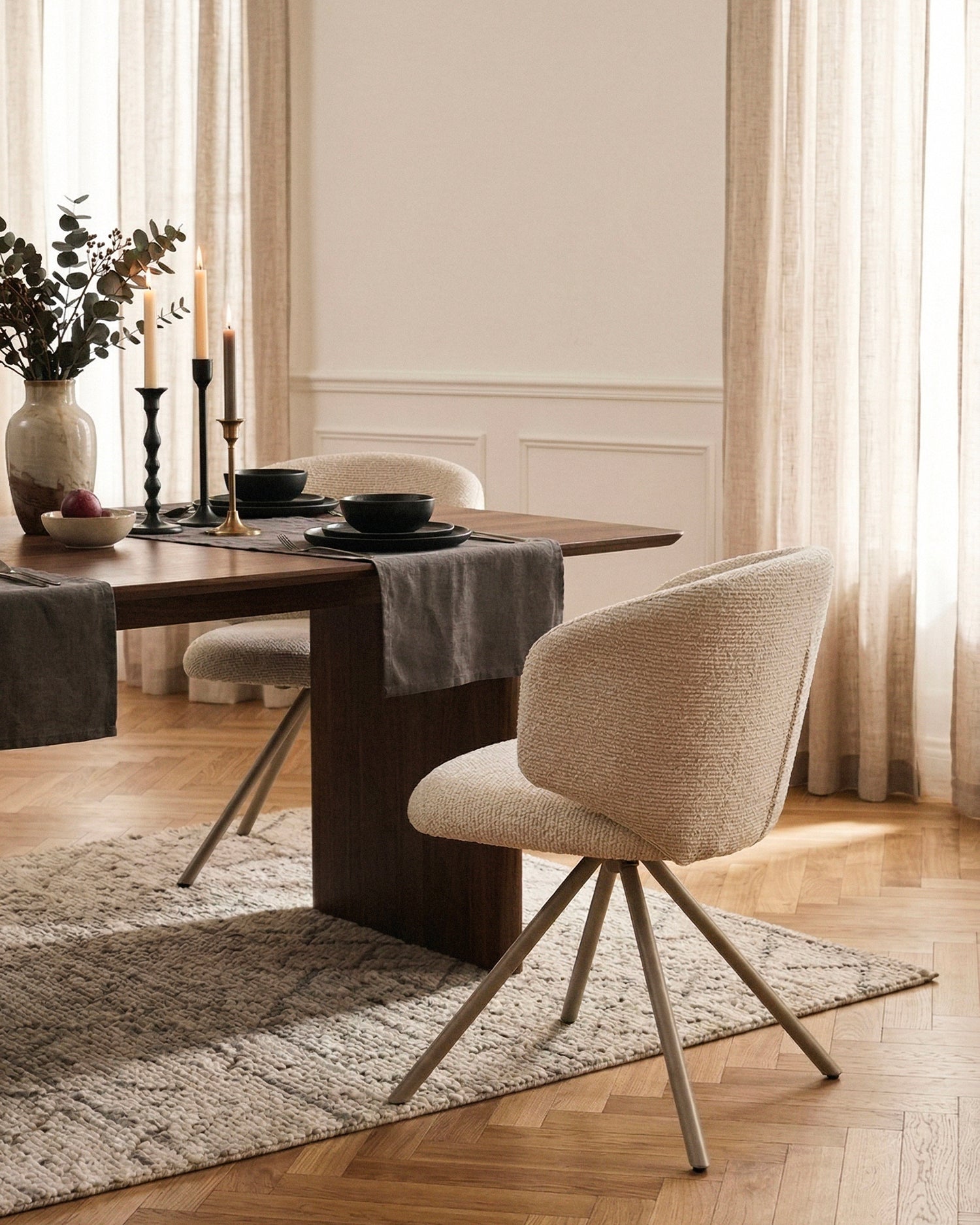 Set 2 sedie da pranzo imbottite Fulham