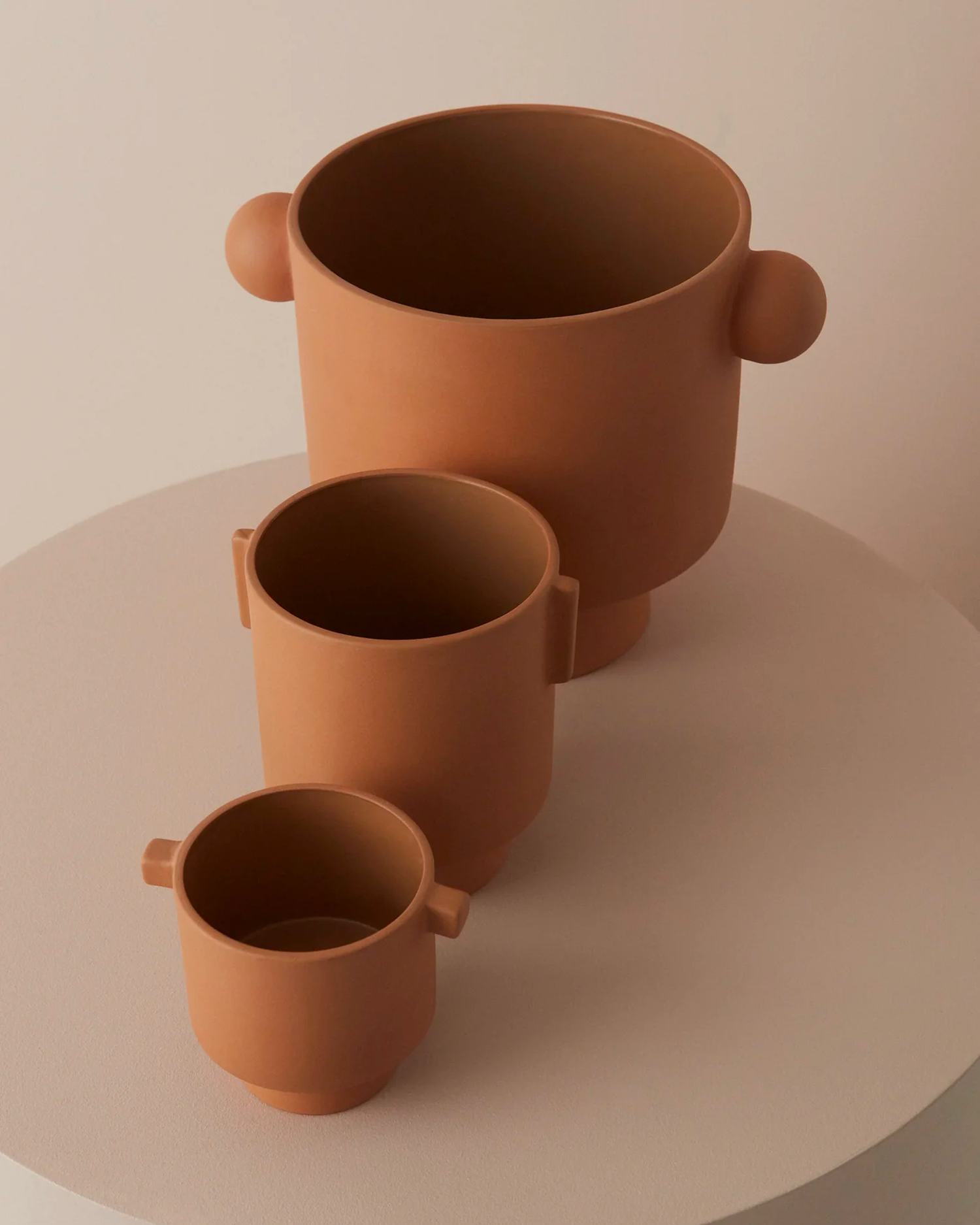 Portavaso in ceramica fatto a mano Inka Kana piccolo, terracotta
