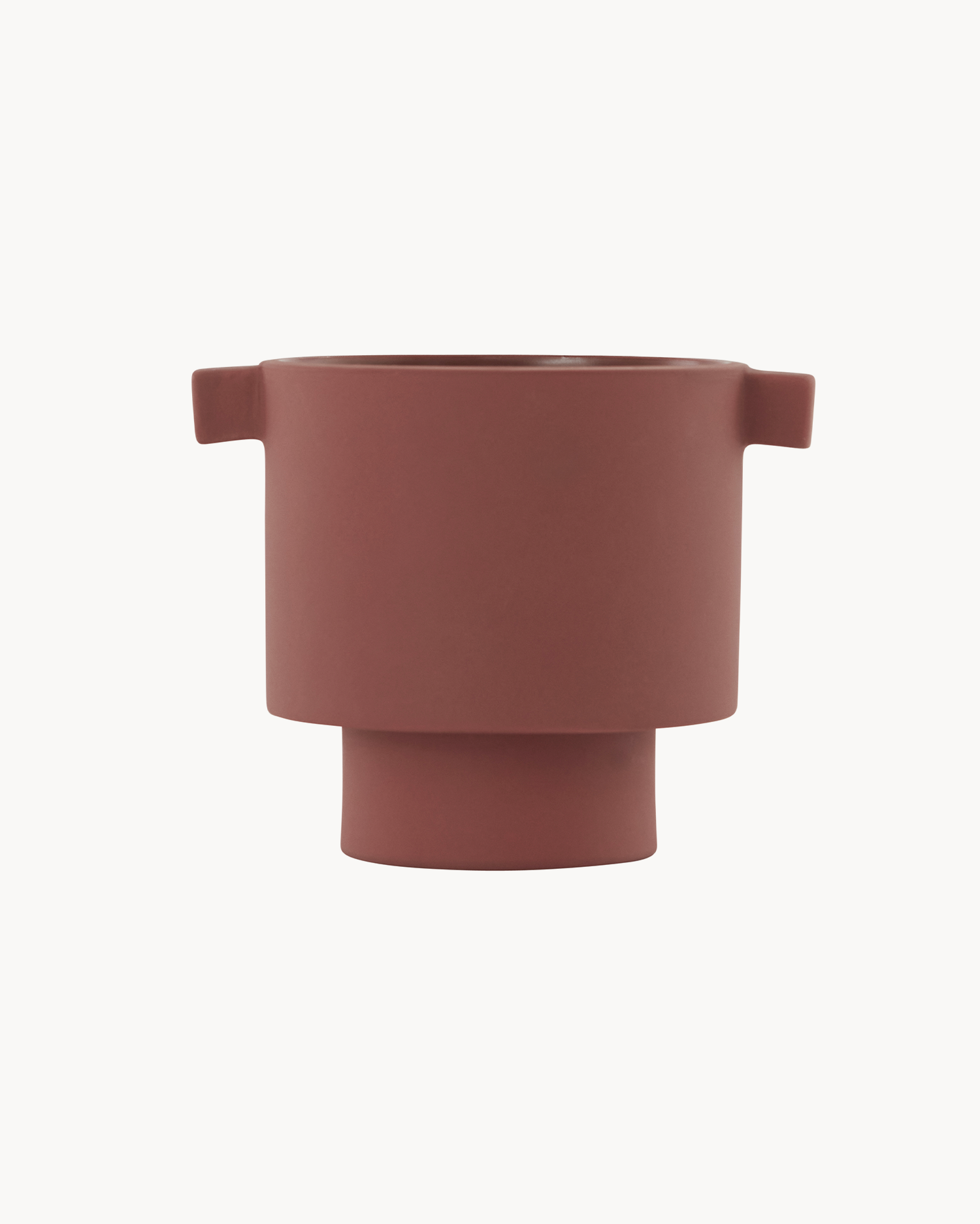 Portavaso in ceramica fatto a mano Inka Kana piccolo, mattone