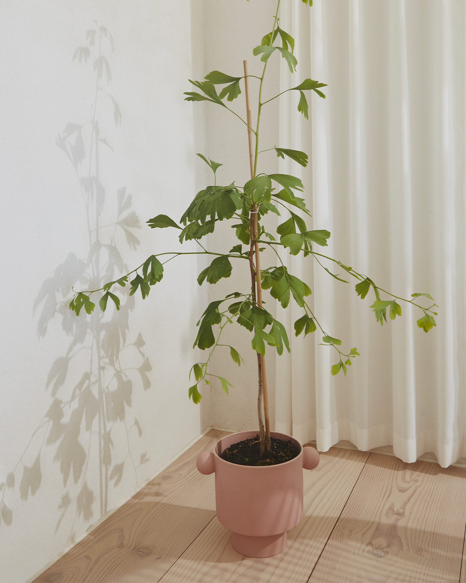 Portavaso in ceramica fatto a mano Inka Kana, rosa