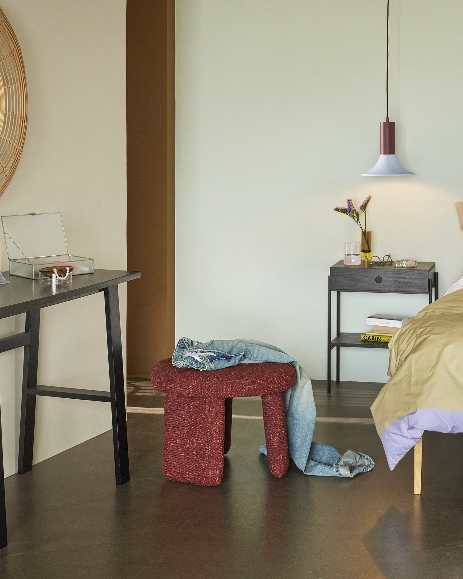 Pouf imbottico Rocco, rosso