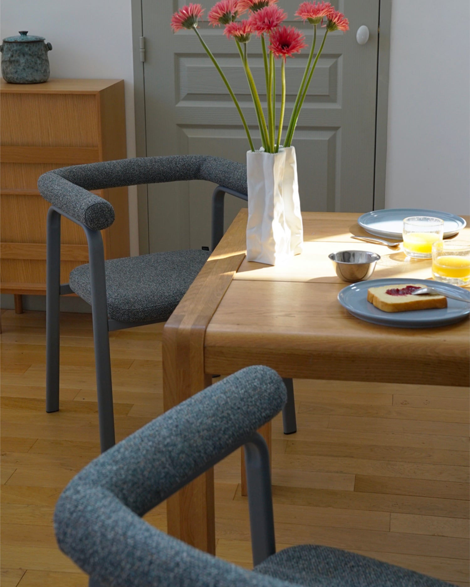 Set 2 sedie da pranzo imbottite Ecto