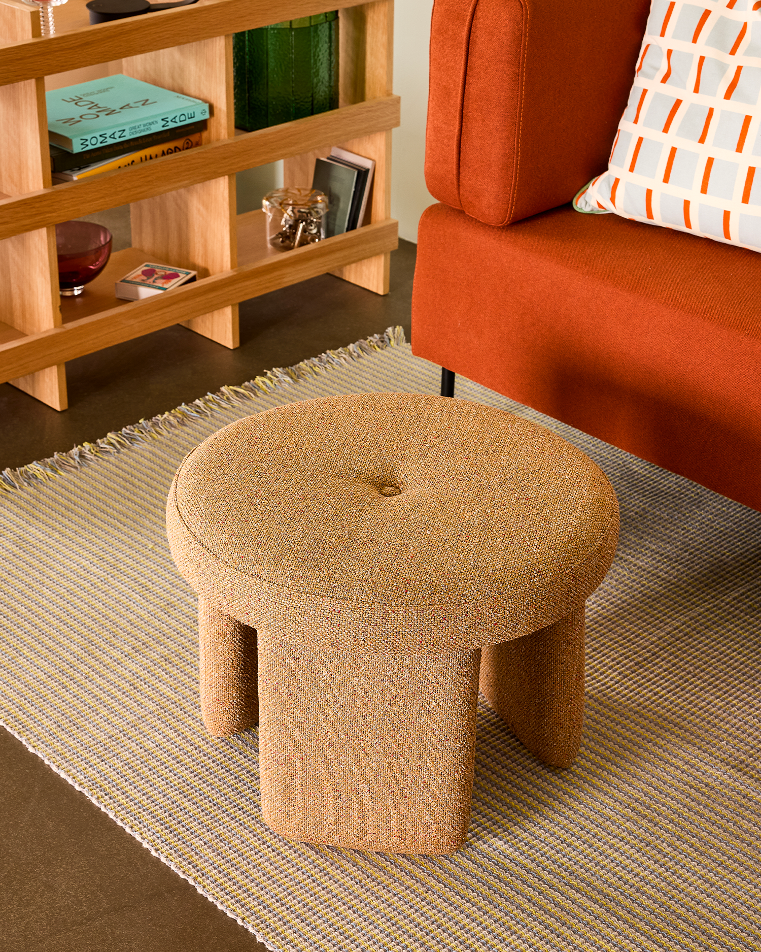 Pouf imbottico Rocco, ocra