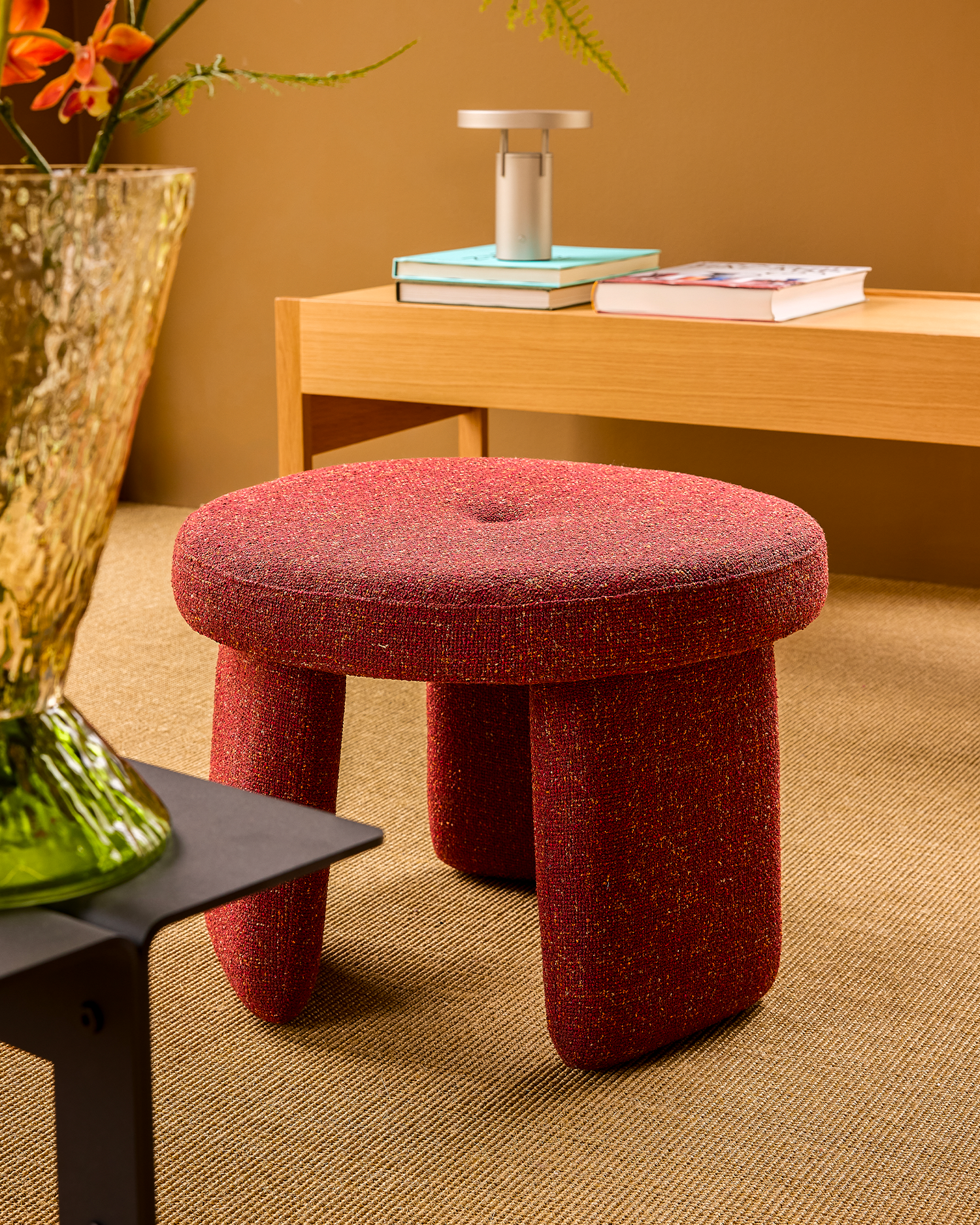 Pouf imbottico Rocco, rosso