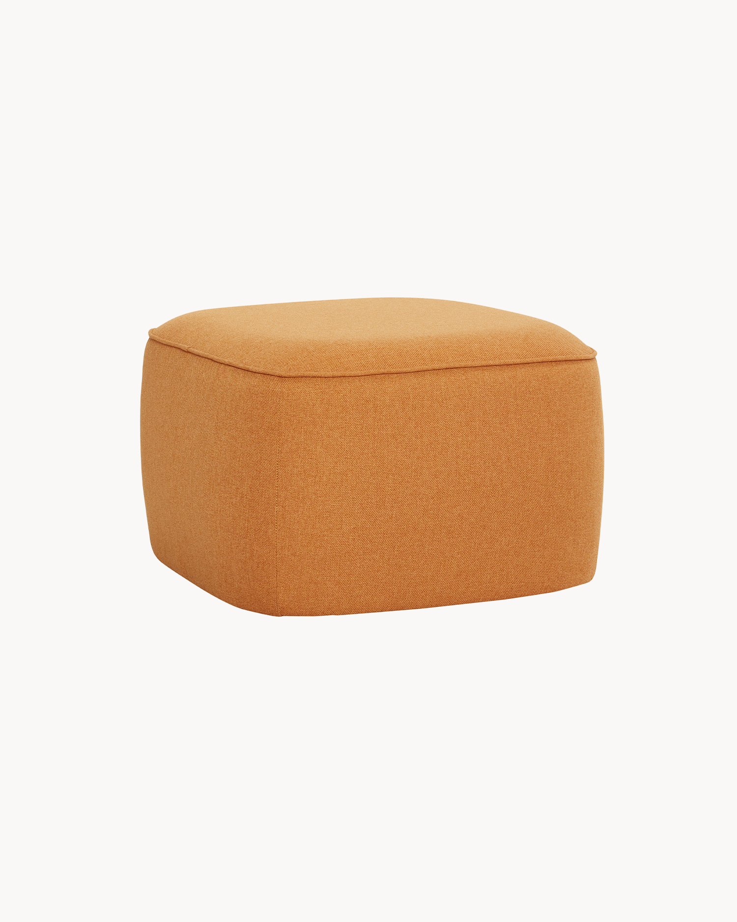 Pouf imbottito Cube, arancione