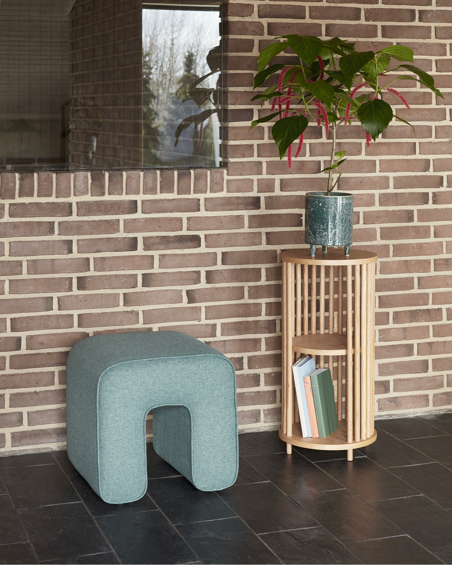 Pouf imbottito Sculpture, verde