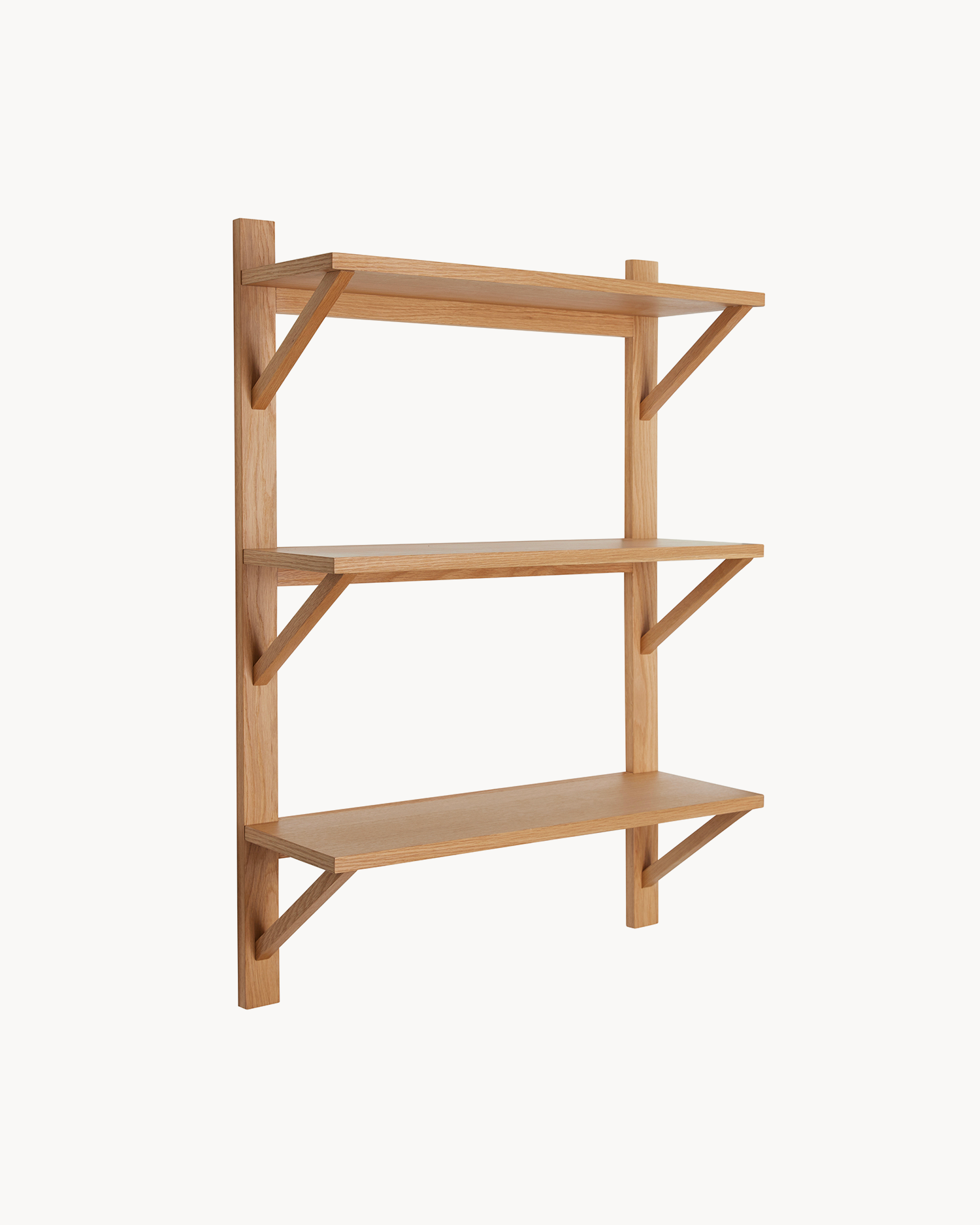 Scaffale da parete in legno di quercia Triarch
