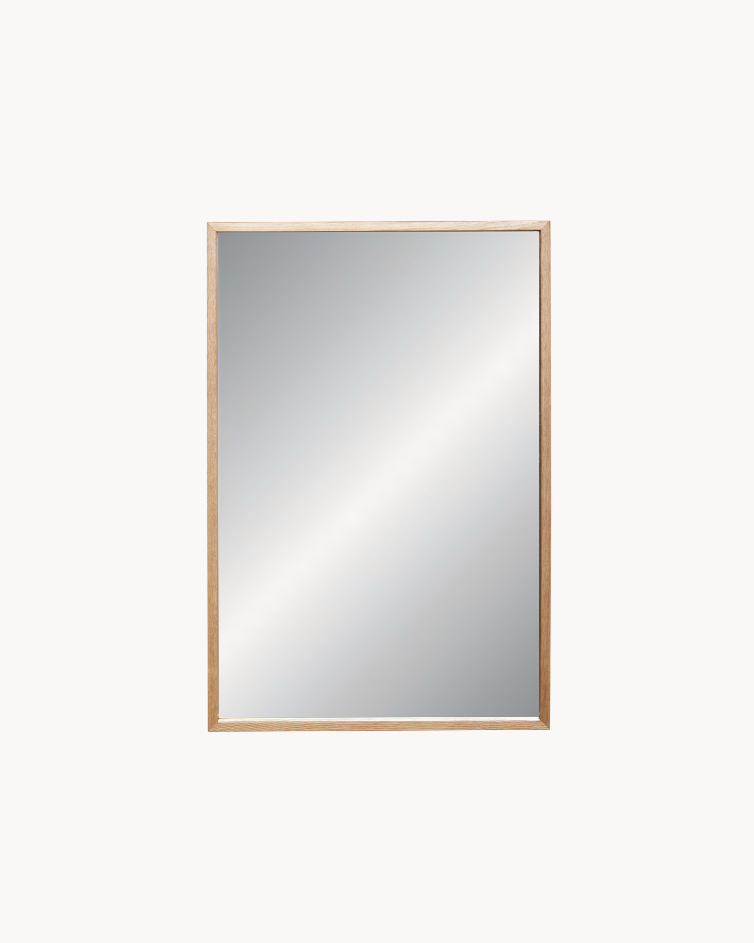 Specchio da parete in legno di quercia Depth