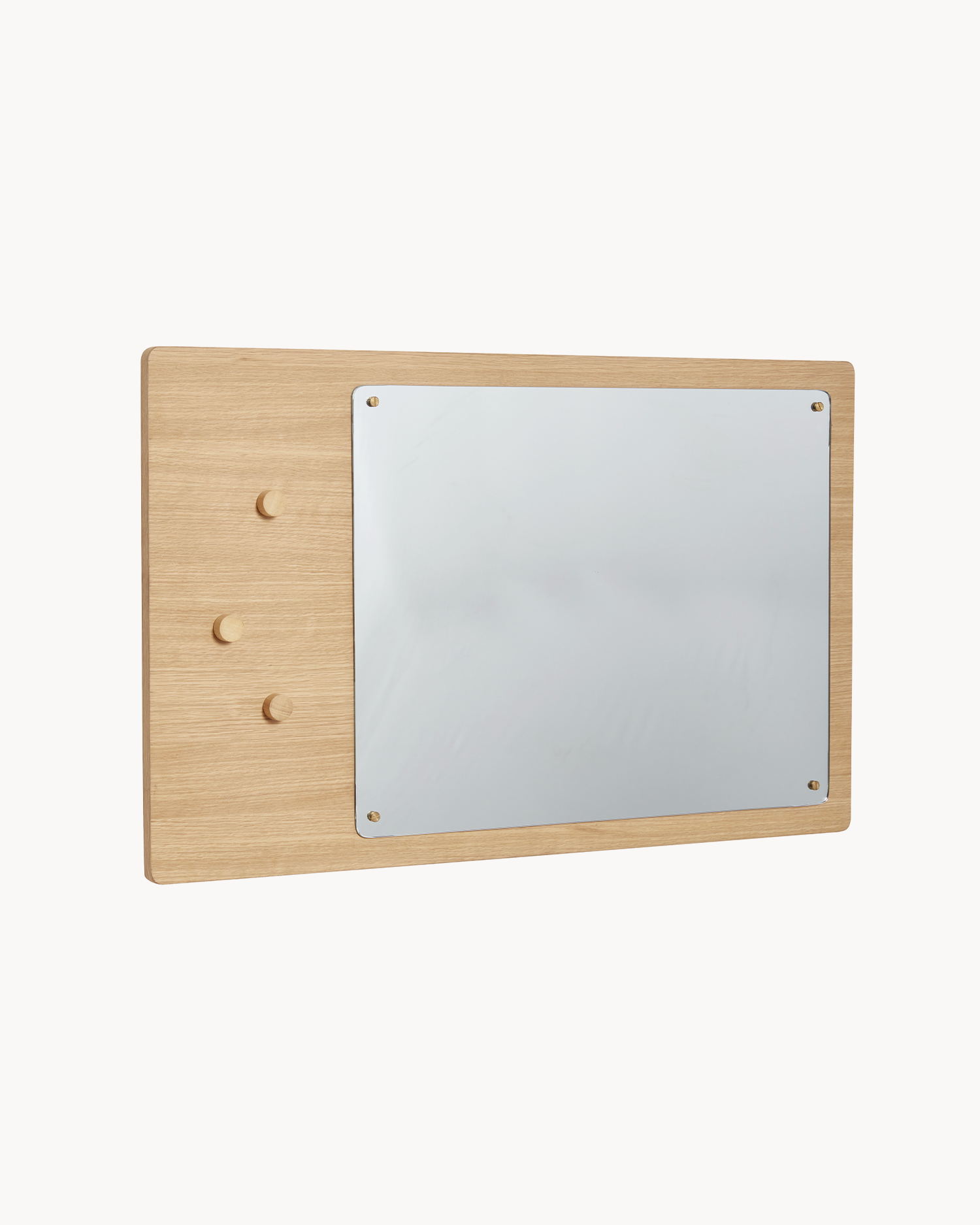Specchio magnetico in legno di quercia Split