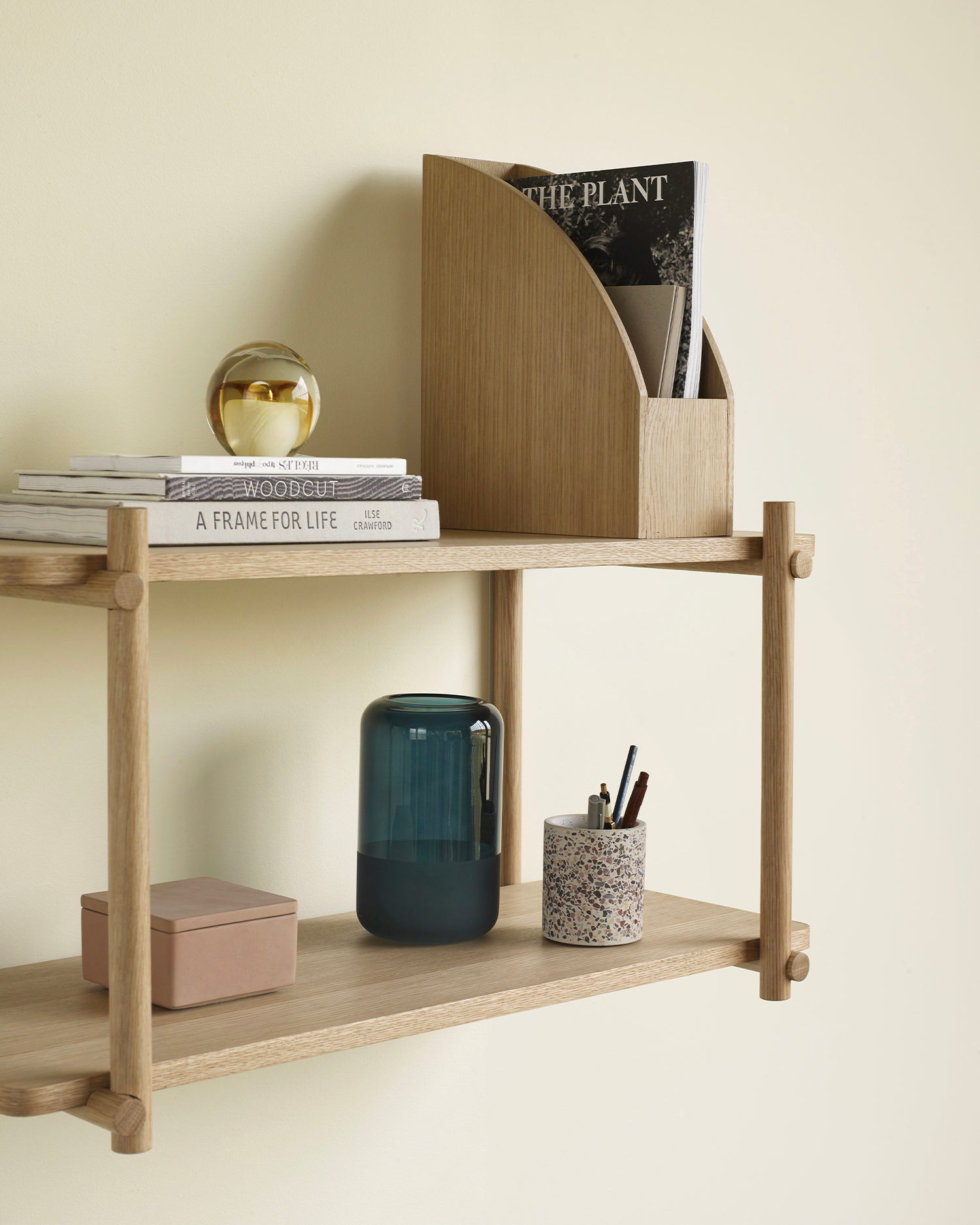 Set 3 organizer in cemento Umber