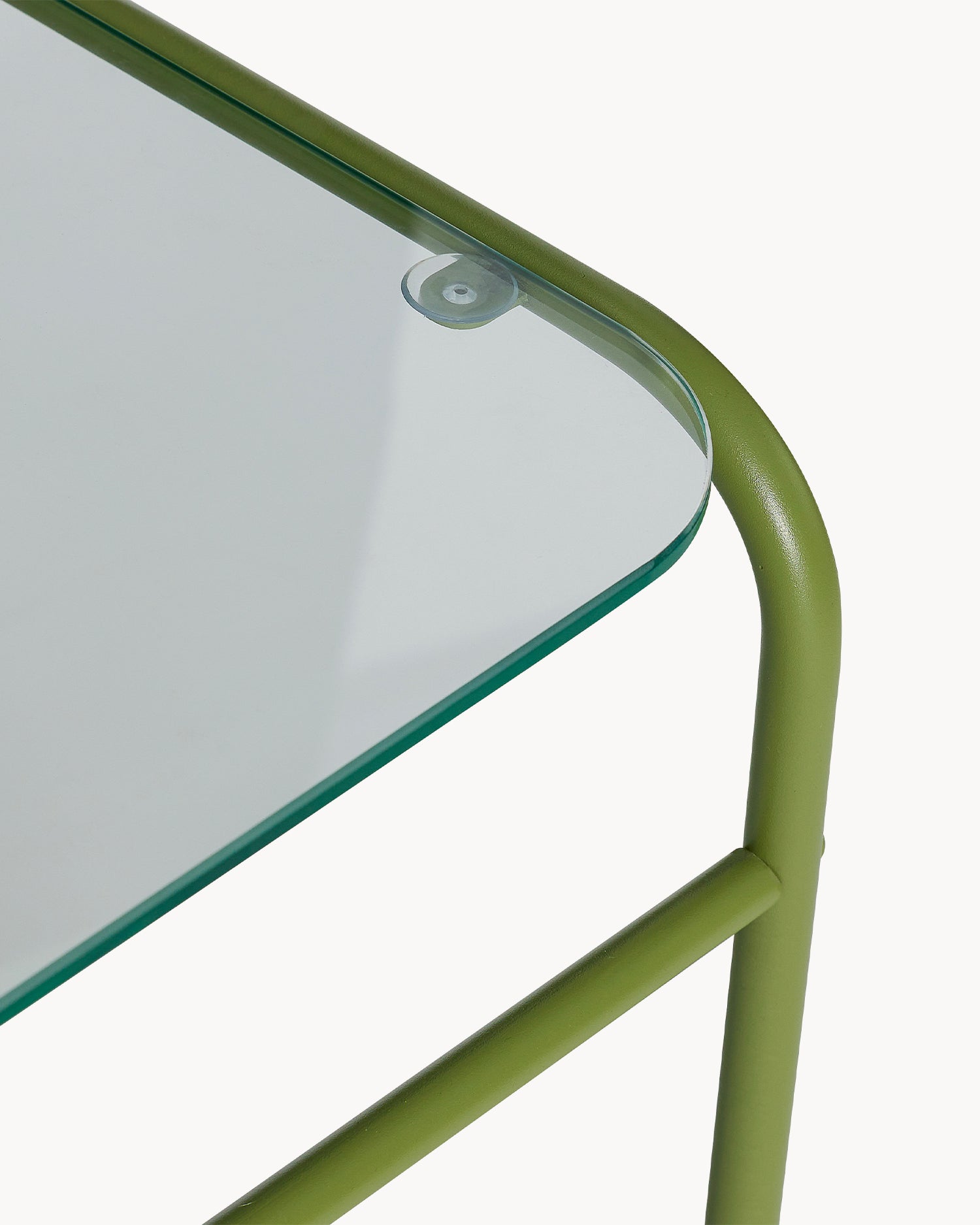 Carrello portaoggetti in vetro e metallo Zephyr