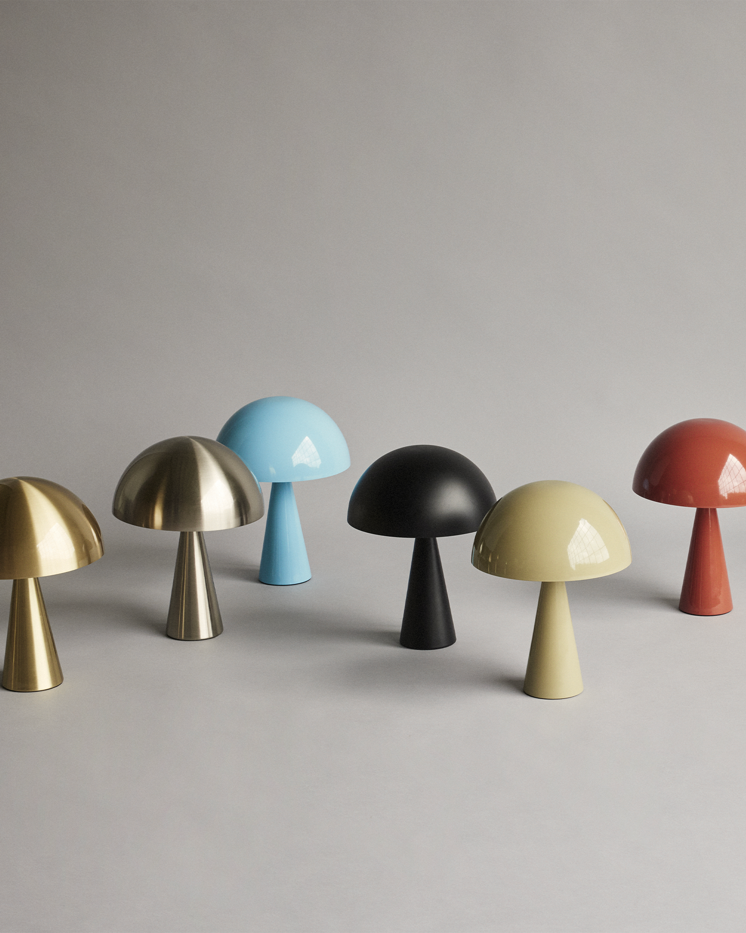 Lampada da tavolo Mush Mini, argento