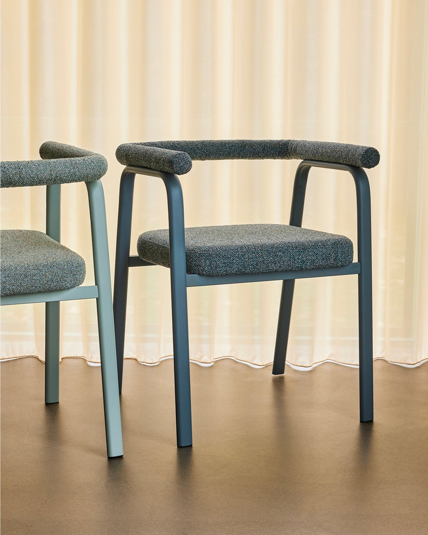 Set 2 sedie da pranzo imbottite Ecto