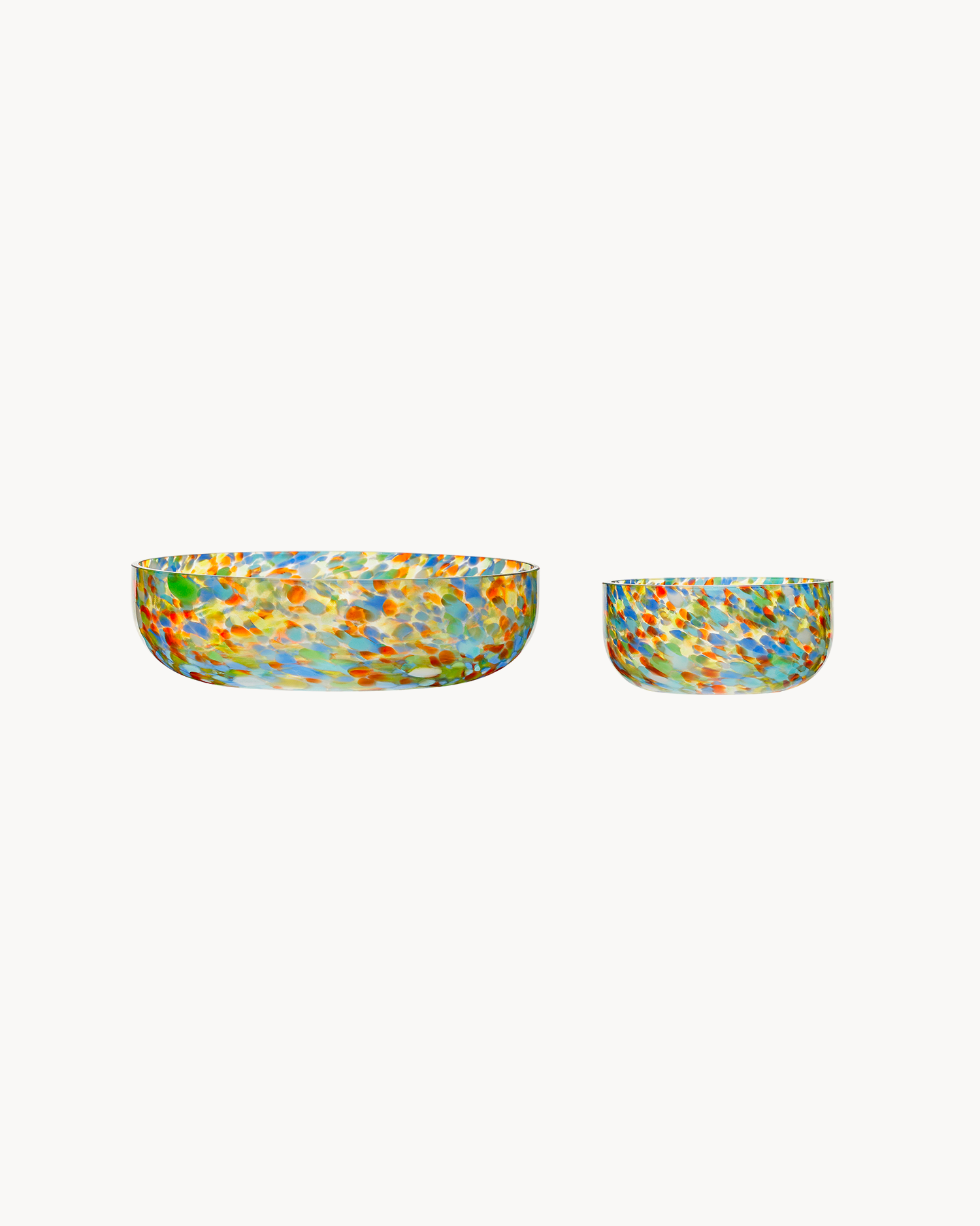 Set 2 bowl in vetro colorato Confetti