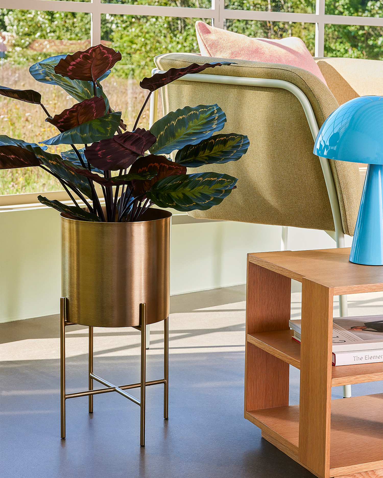 Set 2 portavasi Airy, ottone