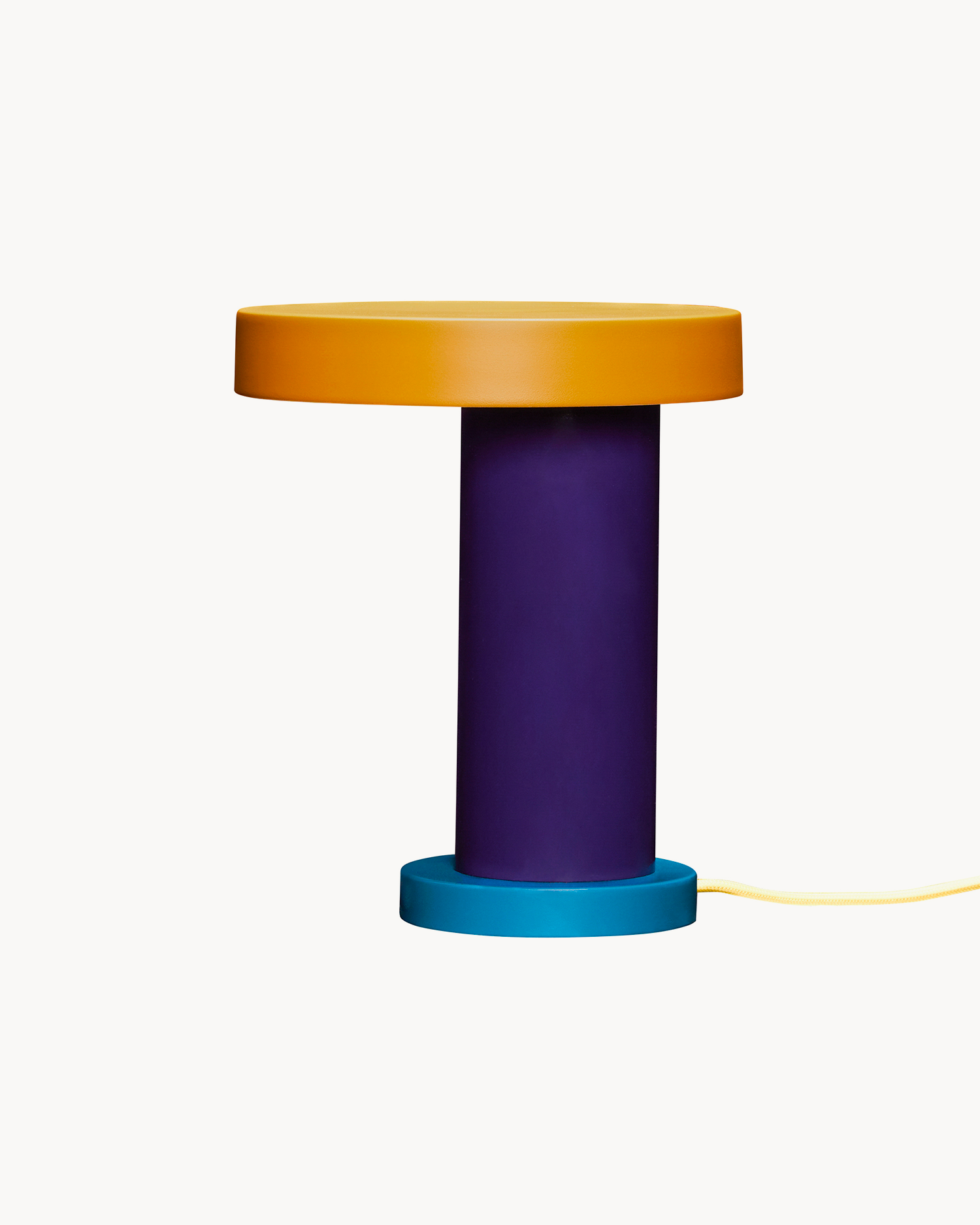 Lampada da tavolo Magic, viola e gialla
