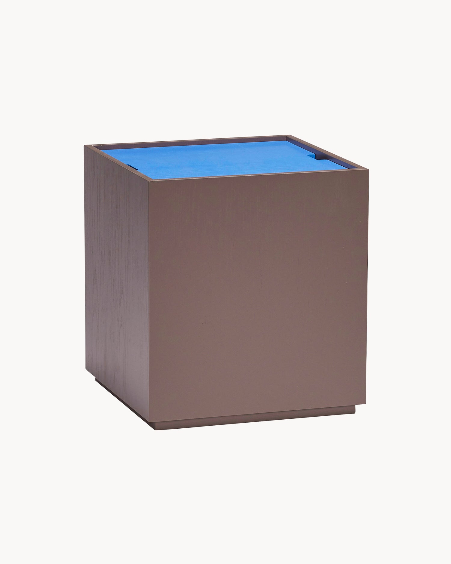 Tavolino in legno con contenitore Vault, marrone e blu