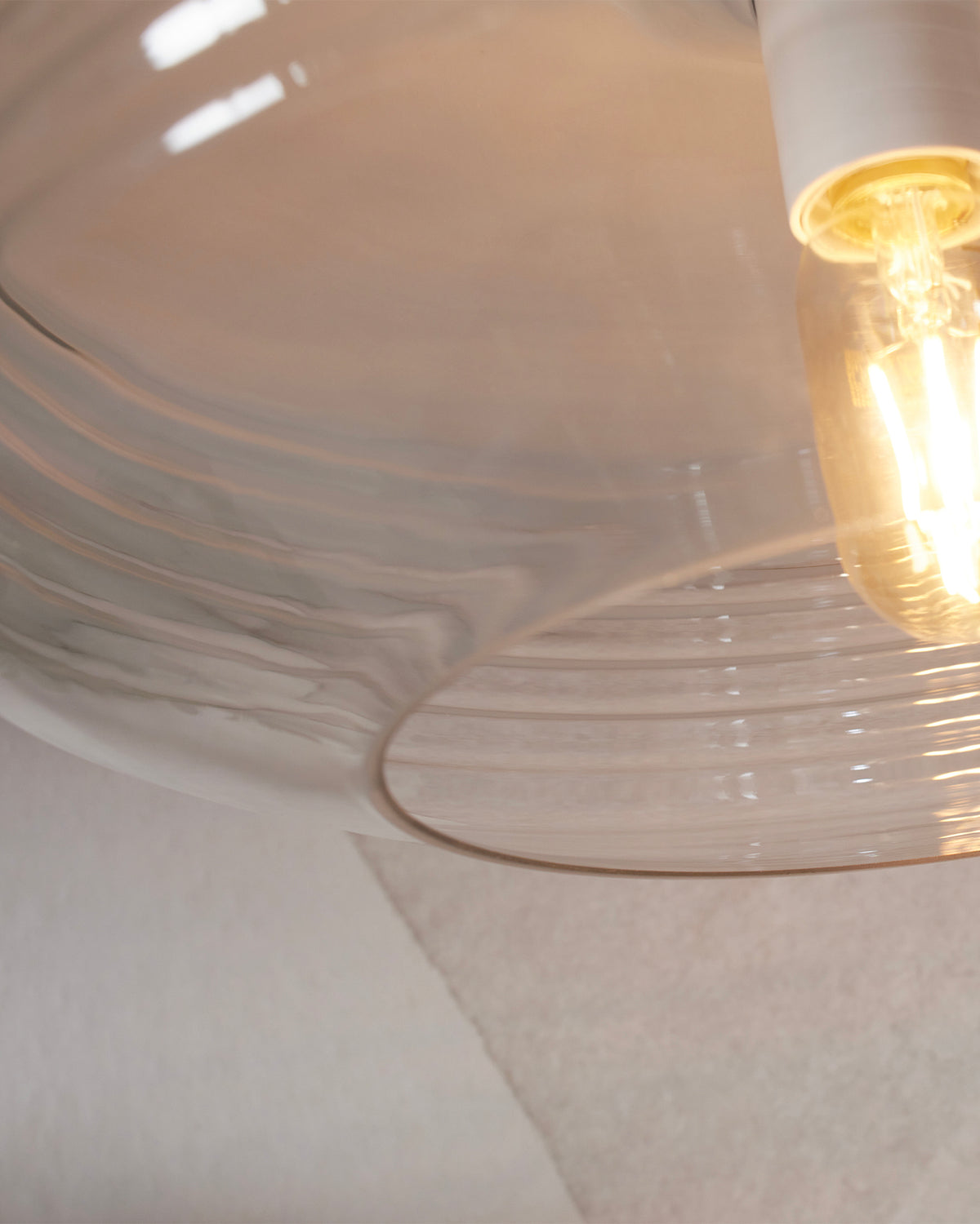 Lampada da soffitto in vetro rigato Verona