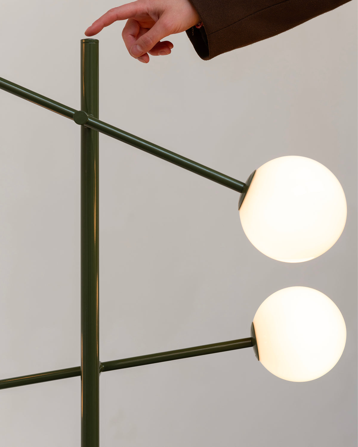 Lampada da terra in metallo e vetro Copenhagen