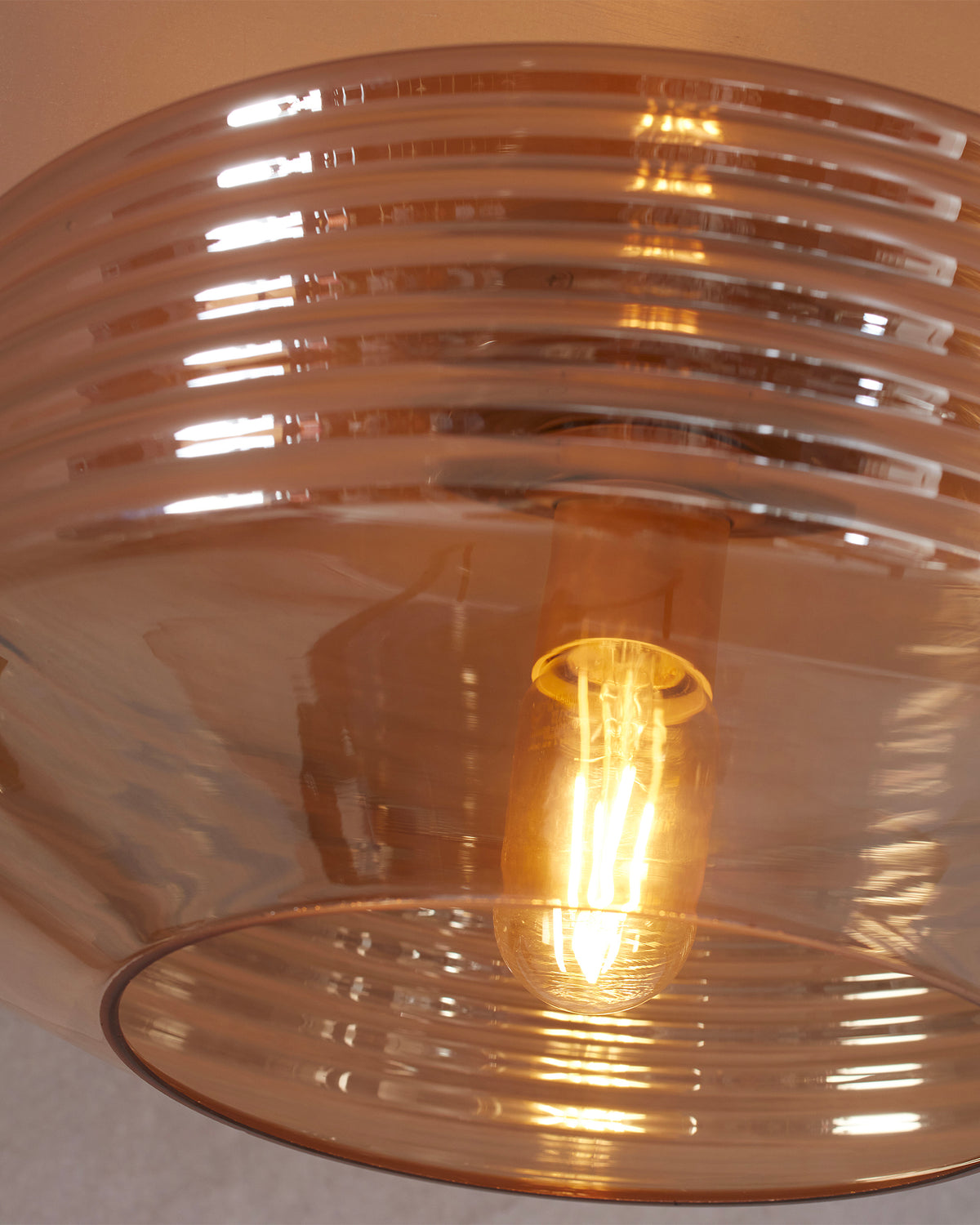 Lampada da soffitto in vetro rigato Verona