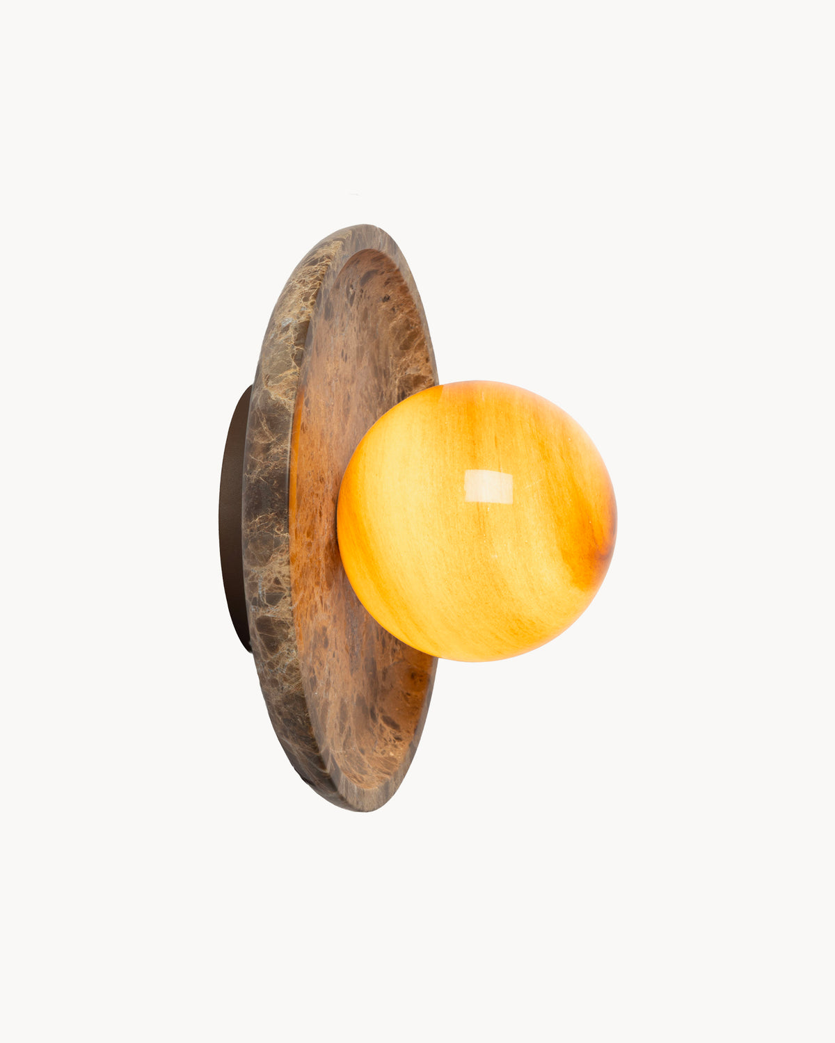 Lampada da soffitto e parete in travertino e vetro Tivoli