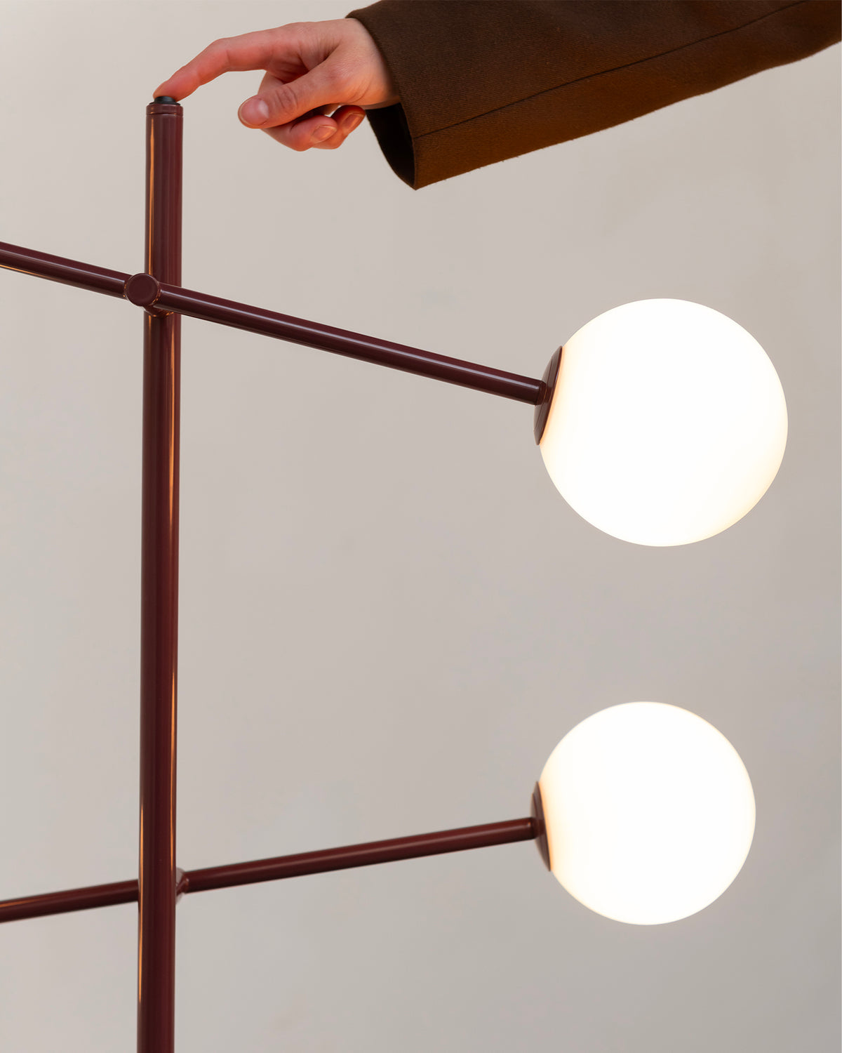 Lampada da terra in metallo e vetro Copenhagen