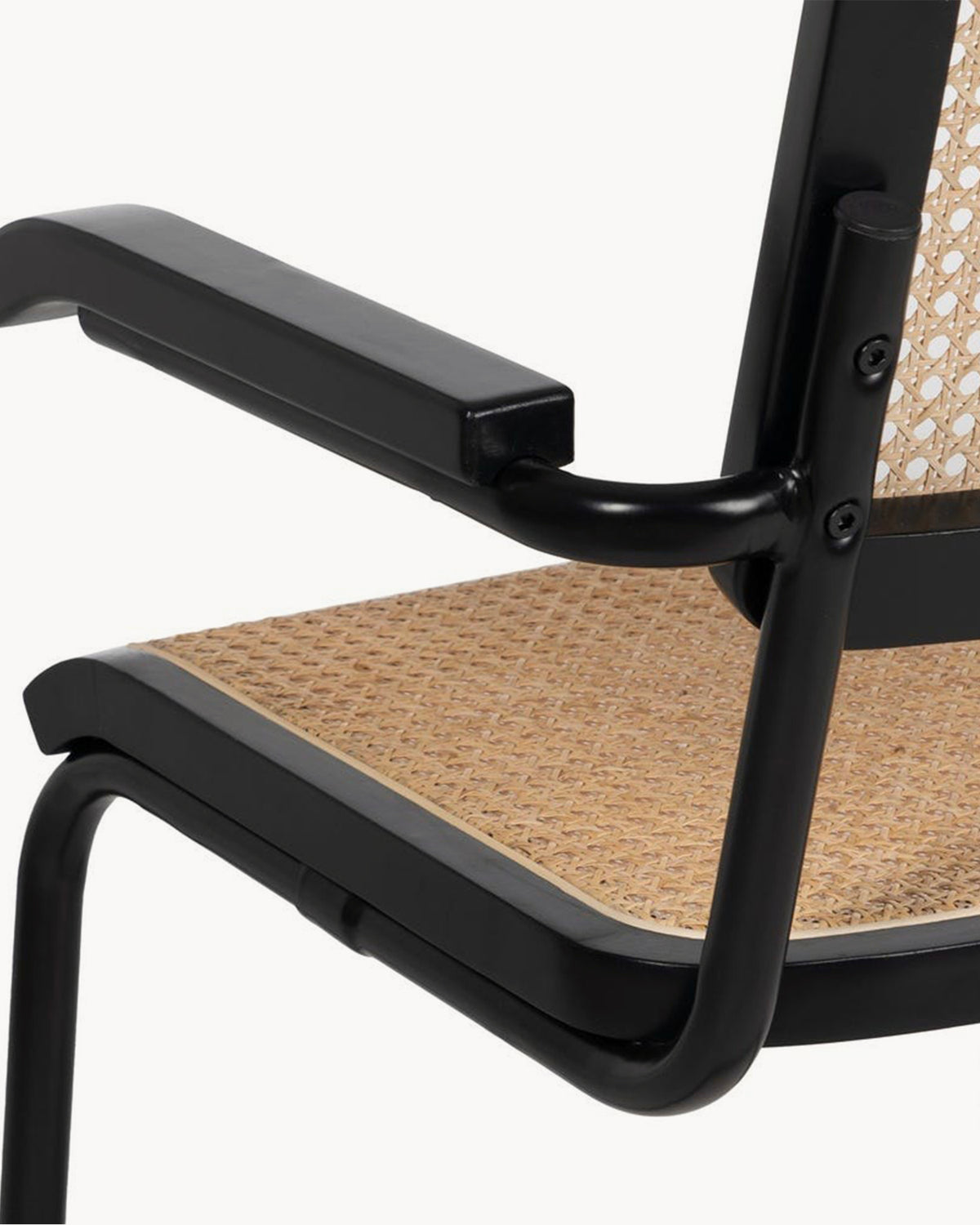 Set da 2 sedie da pranzo in legno e rattan Yuna