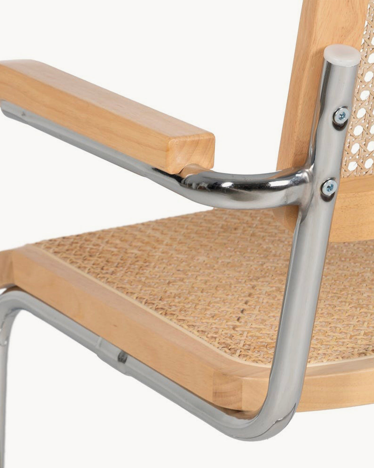 Set da 2 sedie da pranzo in legno e rattan Yuna