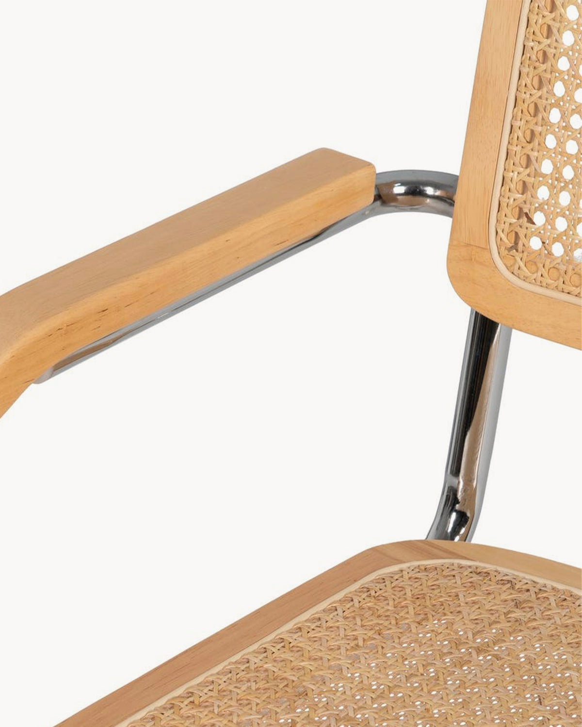 Set da 2 sedie da pranzo in legno e rattan Yuna